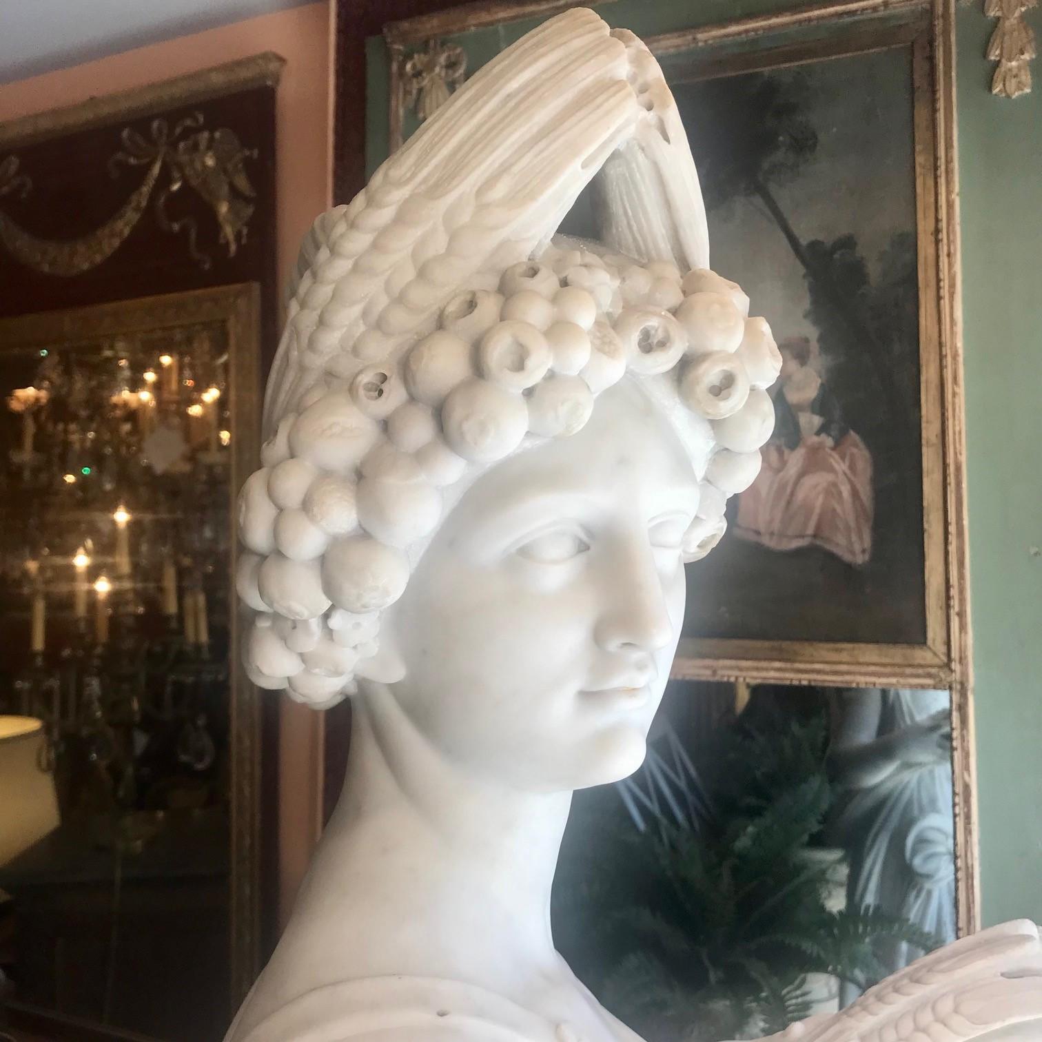 Near Life-Sized Italian White Marble Figure of Ceres, After the Antique 2