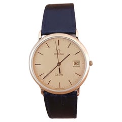 NEAR MINT OMEGA De Ville MD-19603121 Golden Dial ALL Original With Sticke