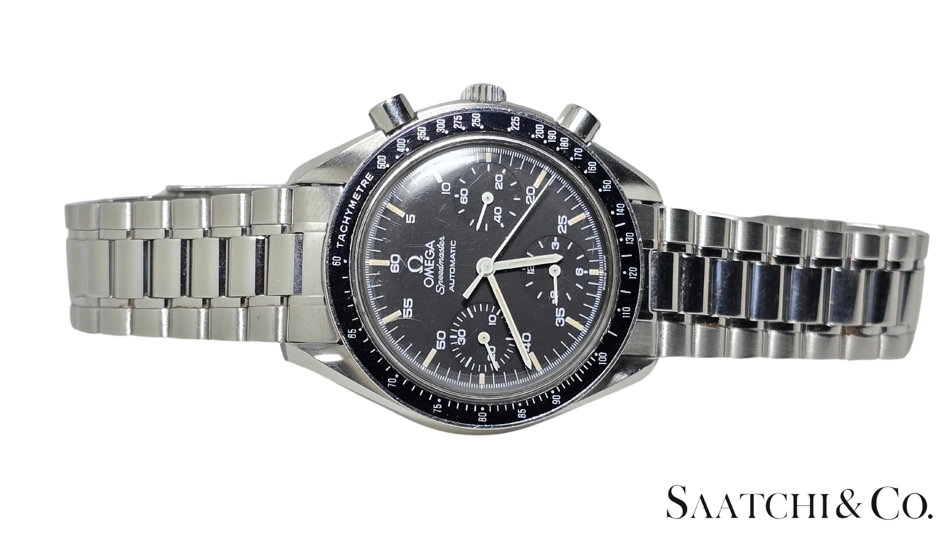 Casi nuevo Reloj Automático OMEGA Speedmaster 3510.50 Cronógrafo Esfera Negra en venta 2