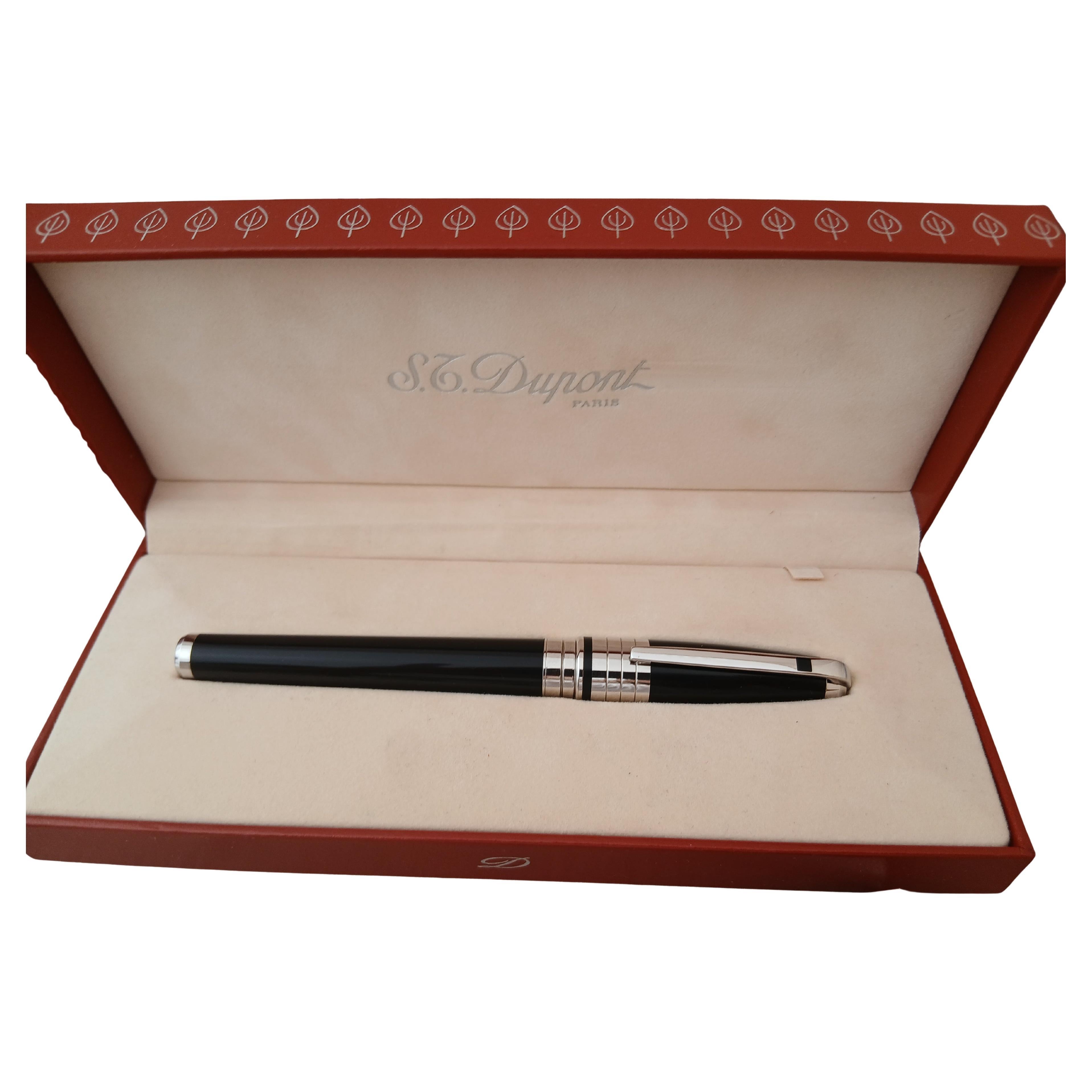 Fast neuwertig S.T. Dupont Olympio Größte Größe Füllfederhalter 18kt Feder Komplettset