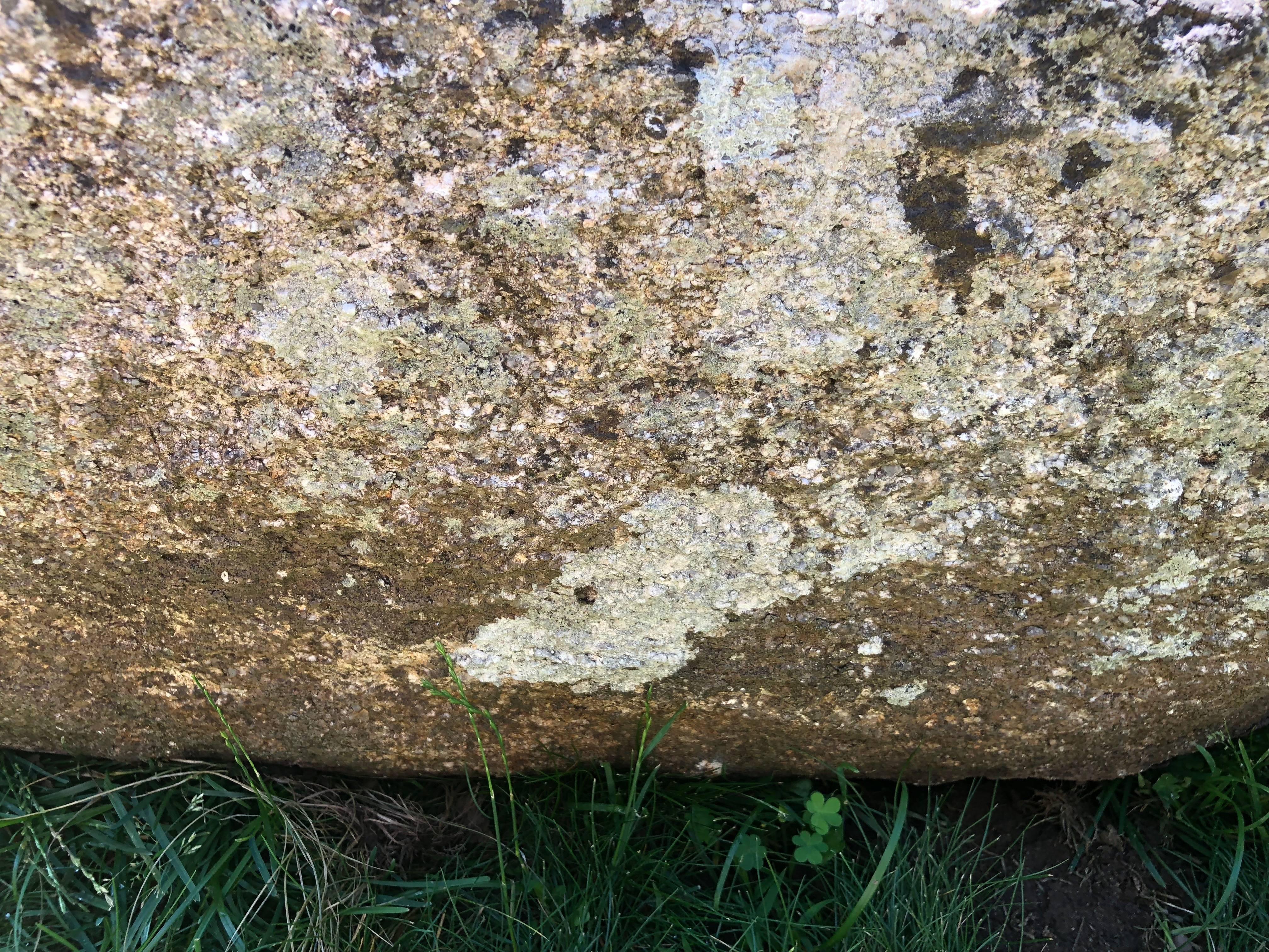 Near-Oval 18th Century Hand-Carved Cornish Granite Trough 1