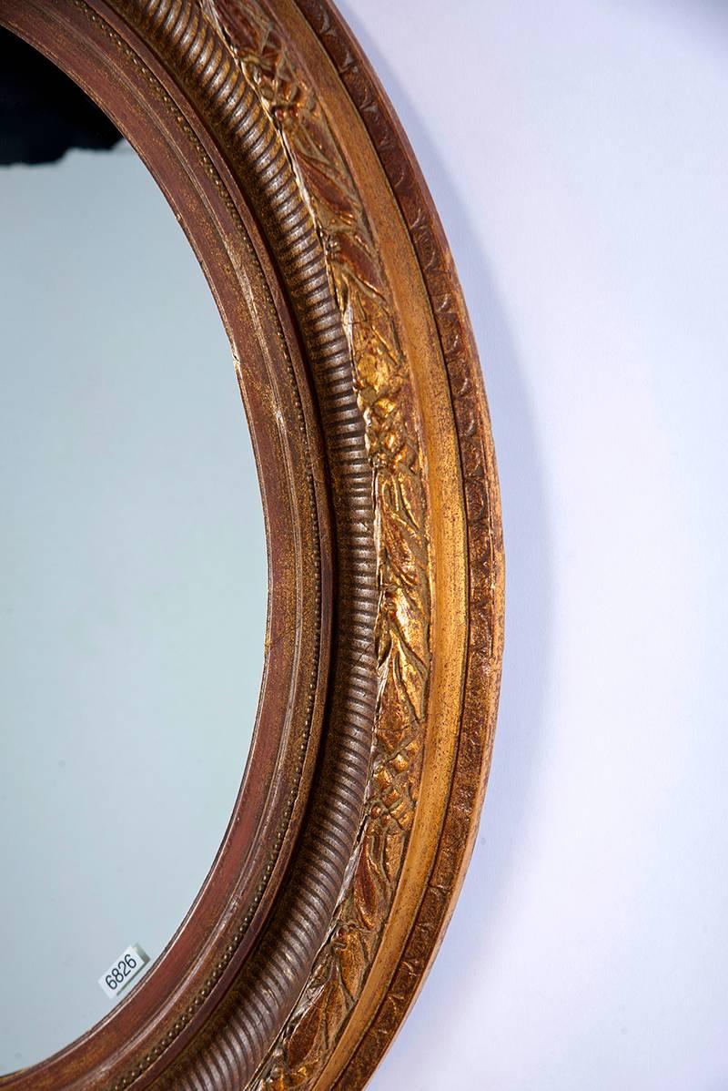 Near Pair 19th Century Carved Gilt Wood and Gesso Mirrors For Sale 1