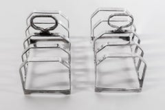 Fast Paar Art Deco Silber Toast Racks 1936 &1938