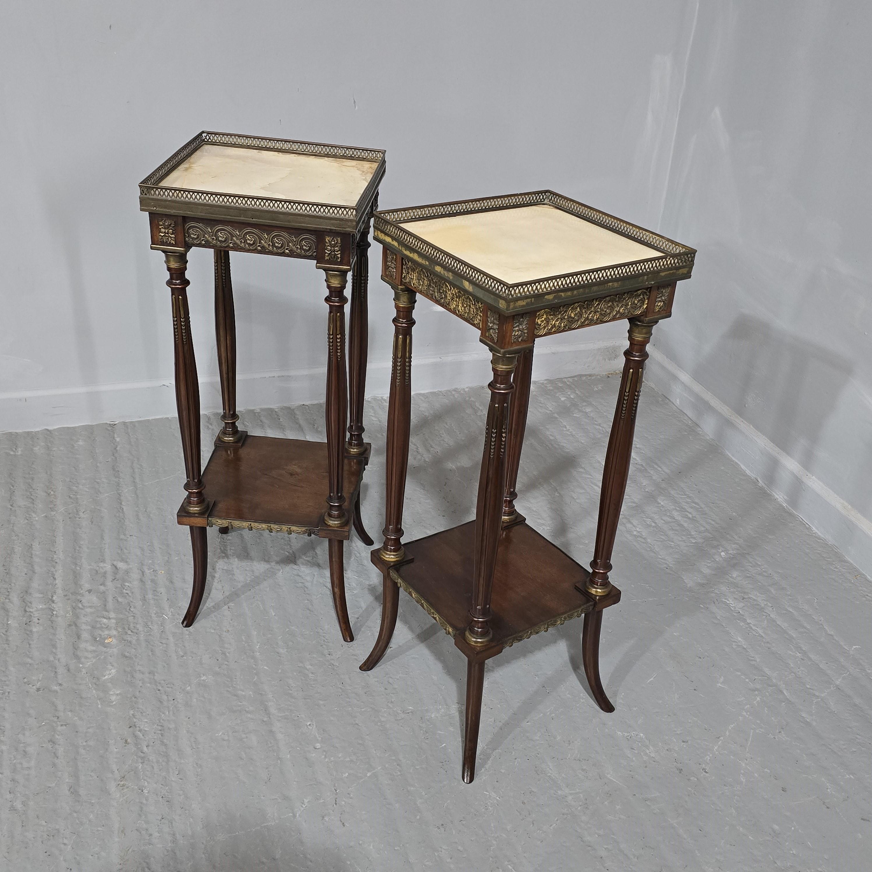 Near Pair French Marble Stands For Sale 4
