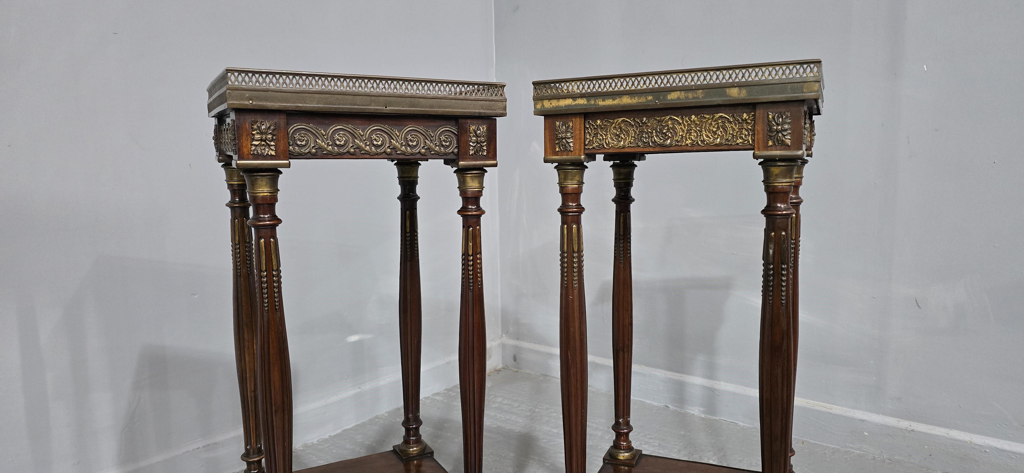 19th Century Near Pair French Marble Stands For Sale