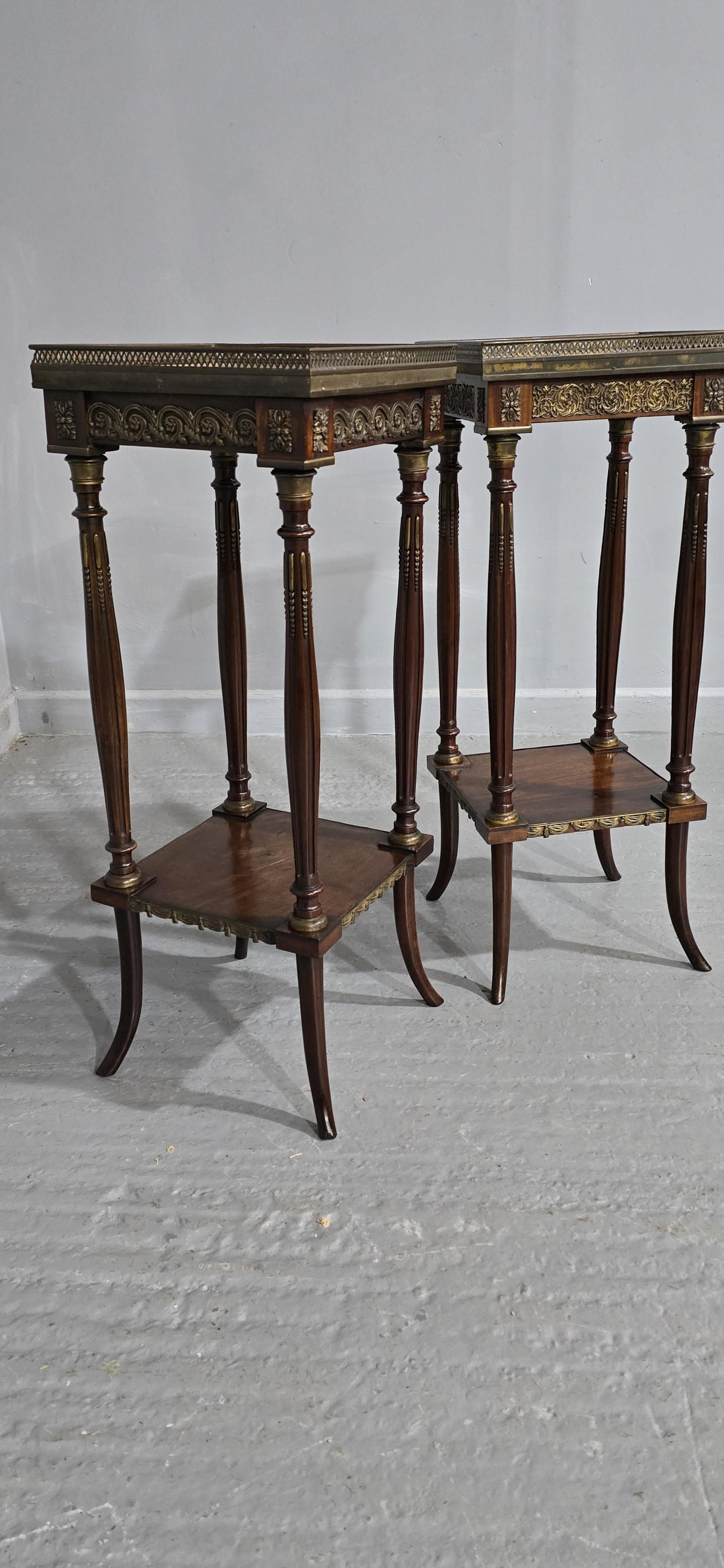 Near Pair French Marble Stands For Sale 1