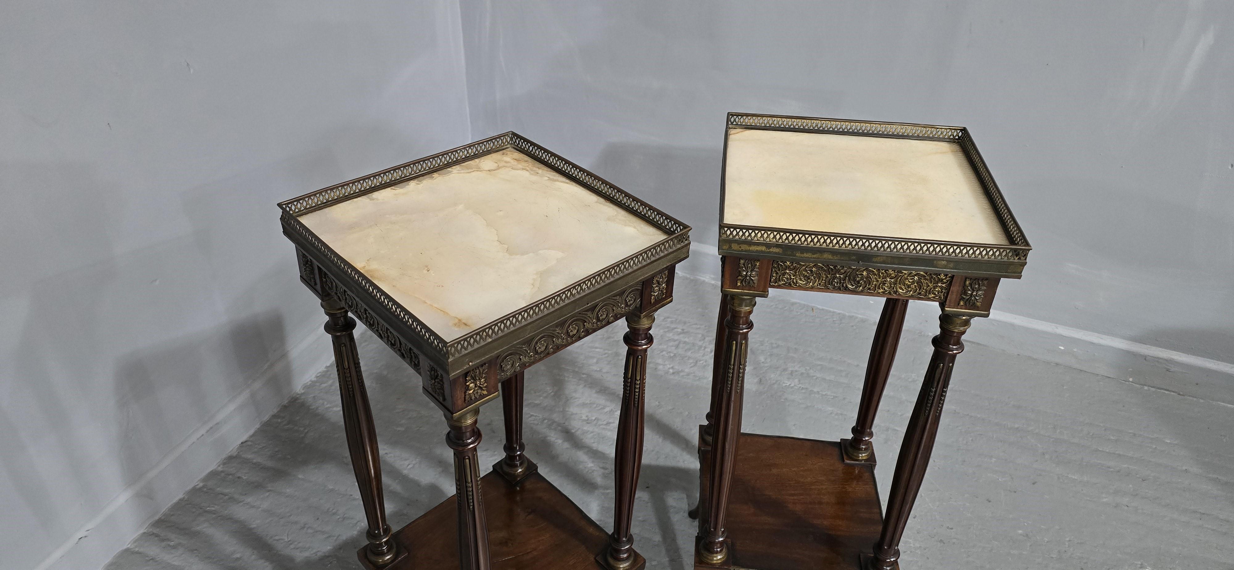 Near Pair French Marble Stands For Sale 2