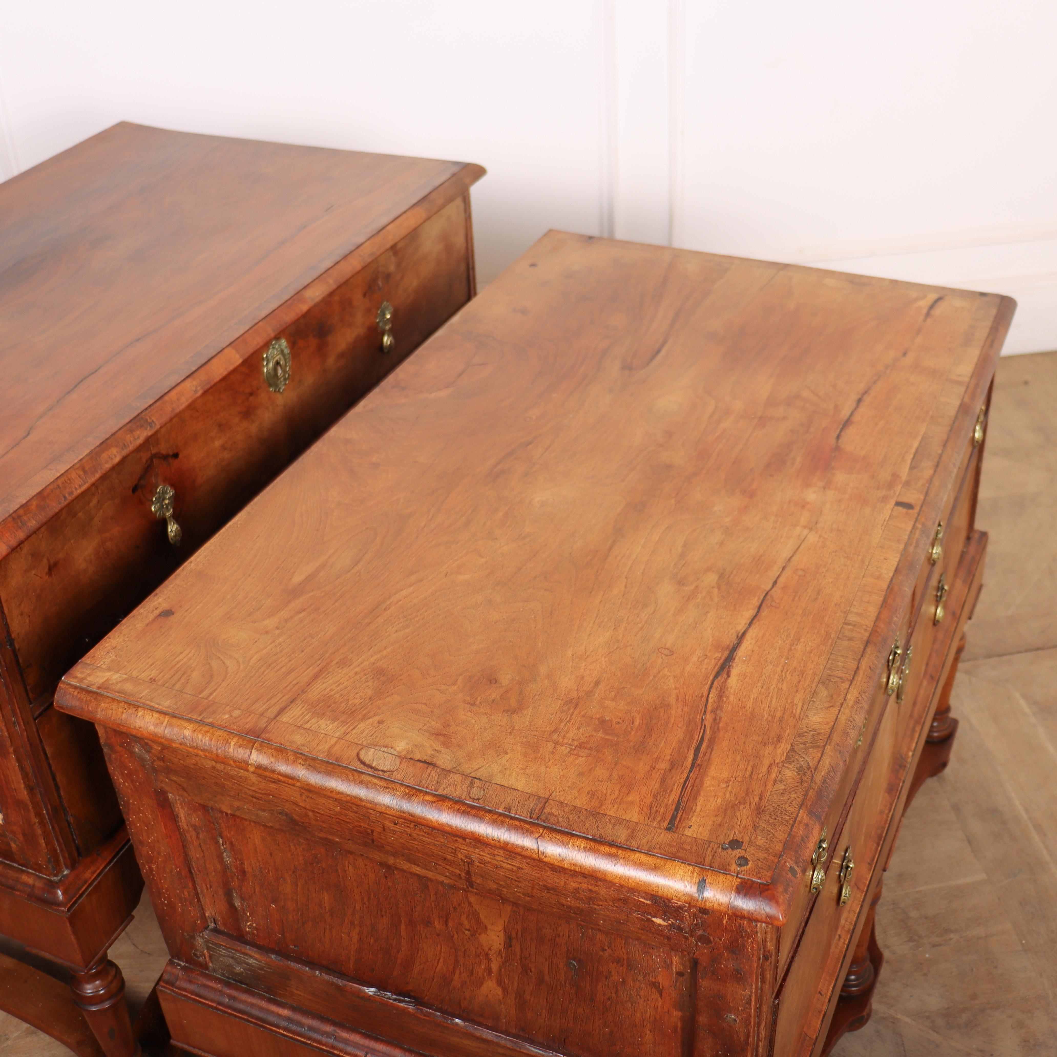 Near Pair of 18th Century Walnut Commodes For Sale 9