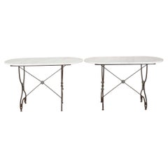Near Pair of 19th Century French Oval Presentation Tables