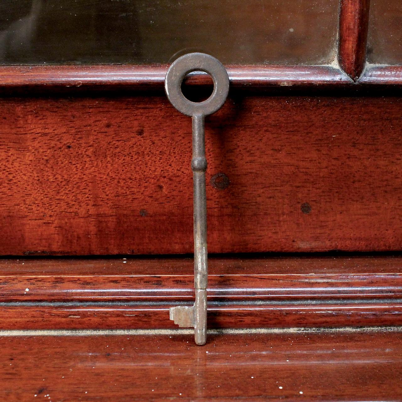 Near Pair of 9' Georgian Style Mütter Museum Mahogany Library Display Cabinets 6