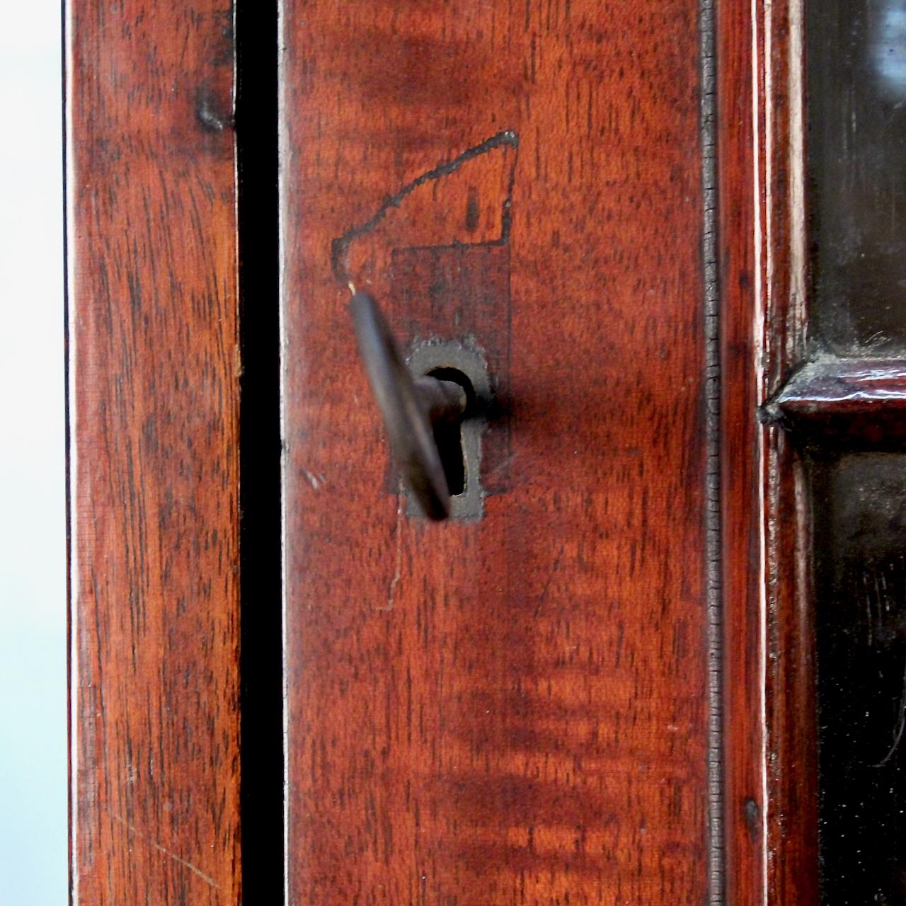 Near Pair of 9' Georgian Style Mütter Museum Mahogany Library Display Cabinets 7