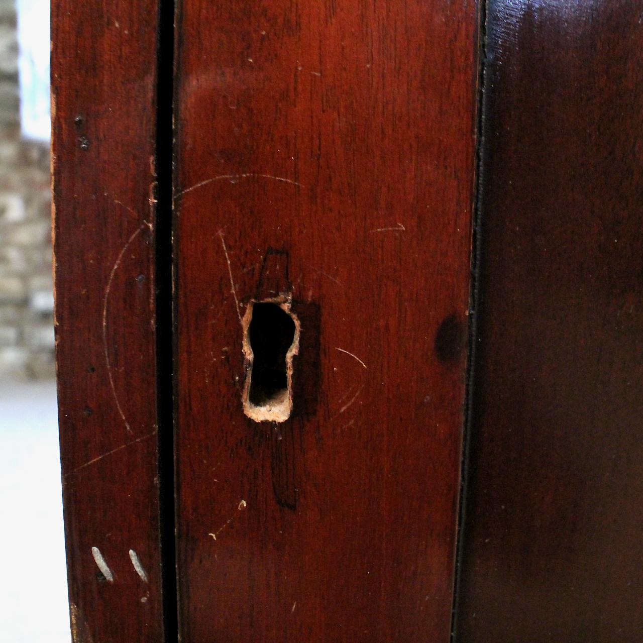 Near Pair of 9' Georgian Style Mütter Museum Mahogany Library Display Cabinets 13