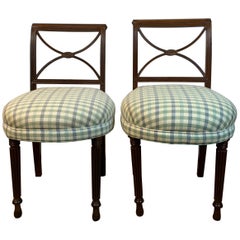 Near Pair of American Mahogany Side Chairs