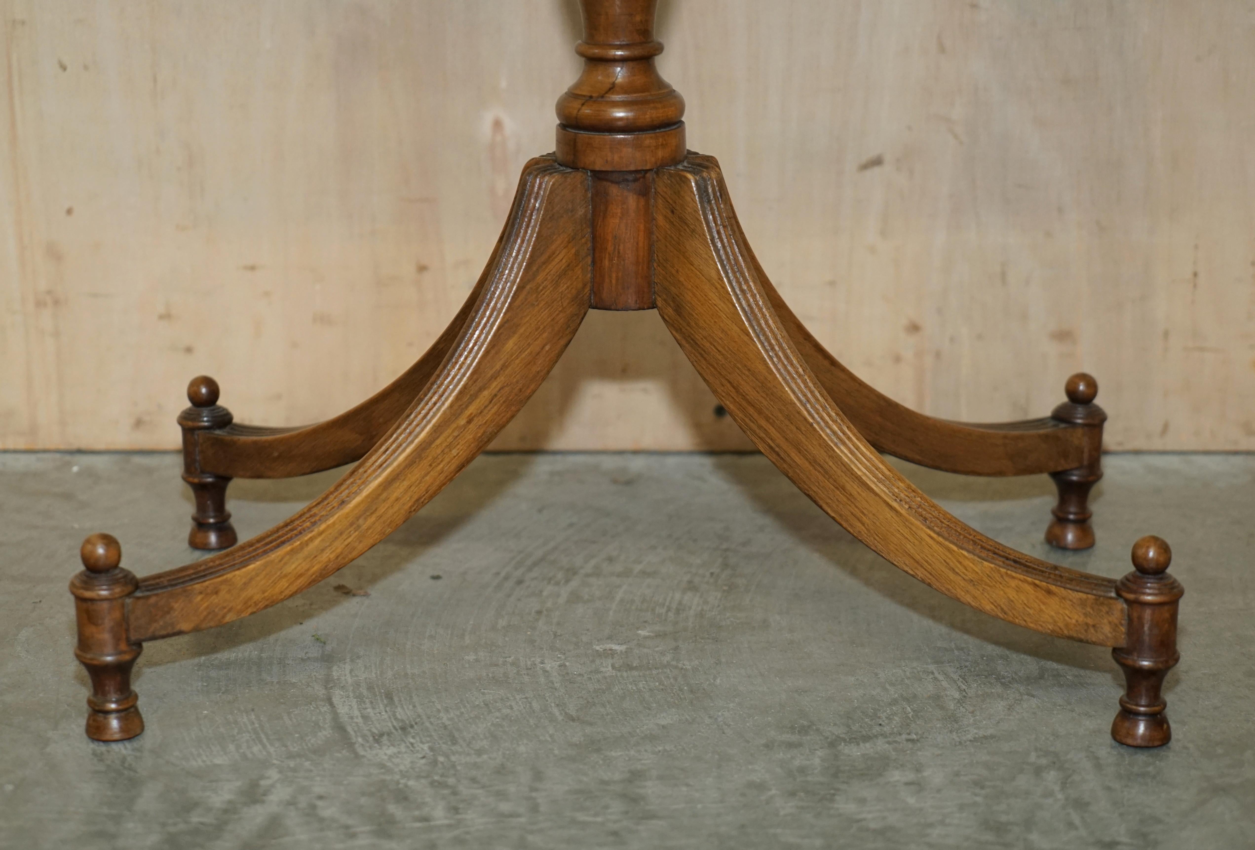 Early 19th Century Near Pair of Antique Regency circa 1810 Needlework Side End Lamp Wine Tables For Sale