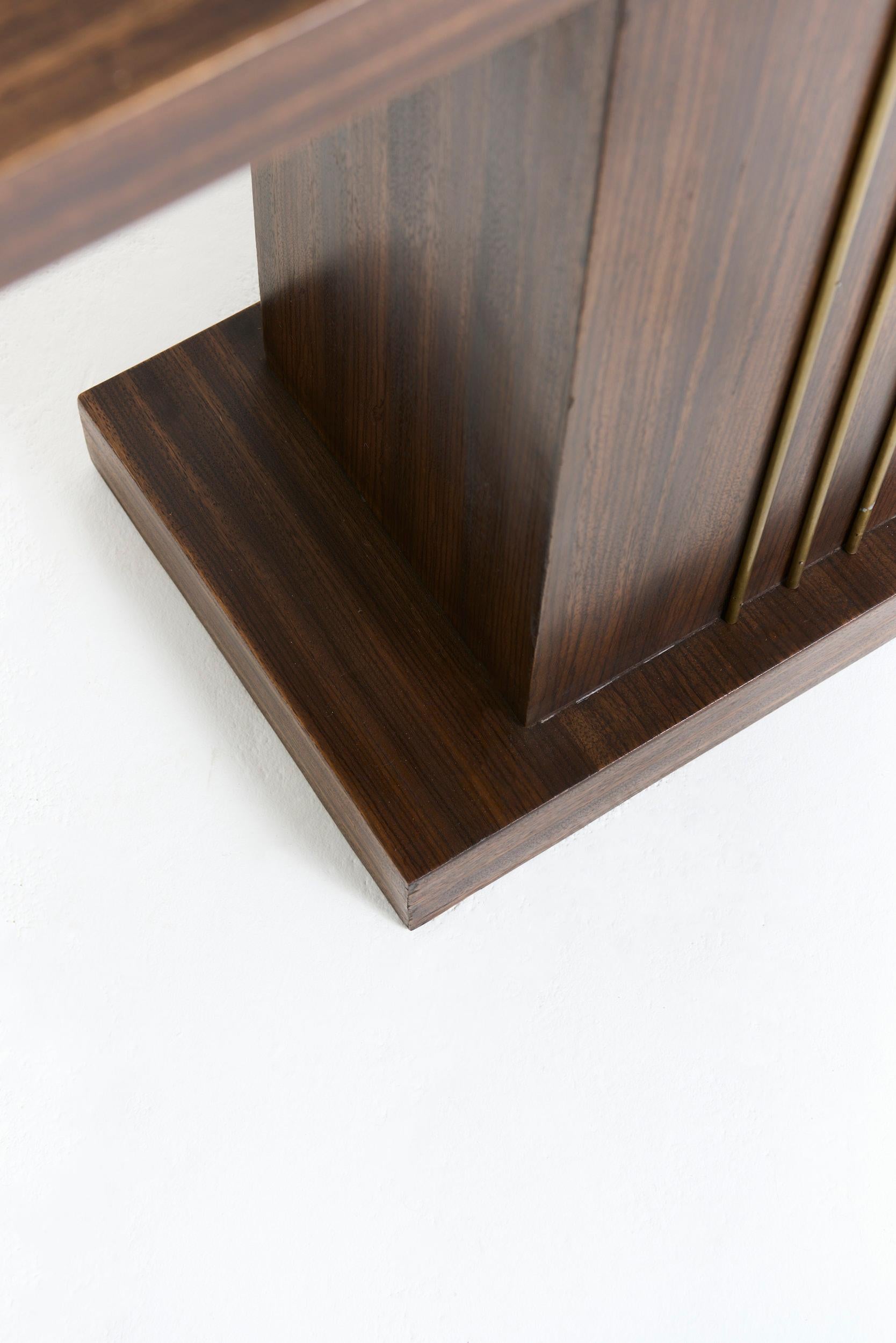 Near Pair of Art Deco Console Tables For Sale 4