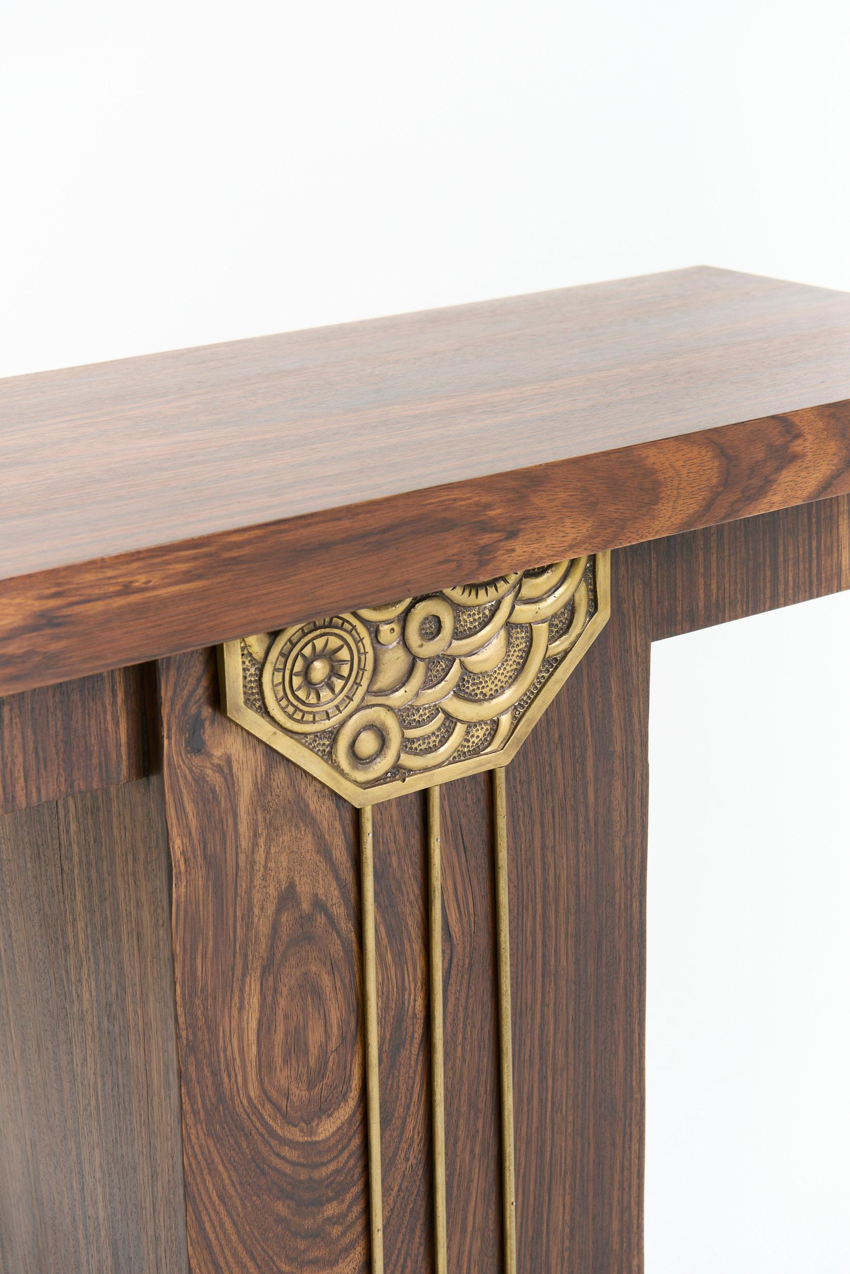 Near Pair of Art Deco Console Tables For Sale 7