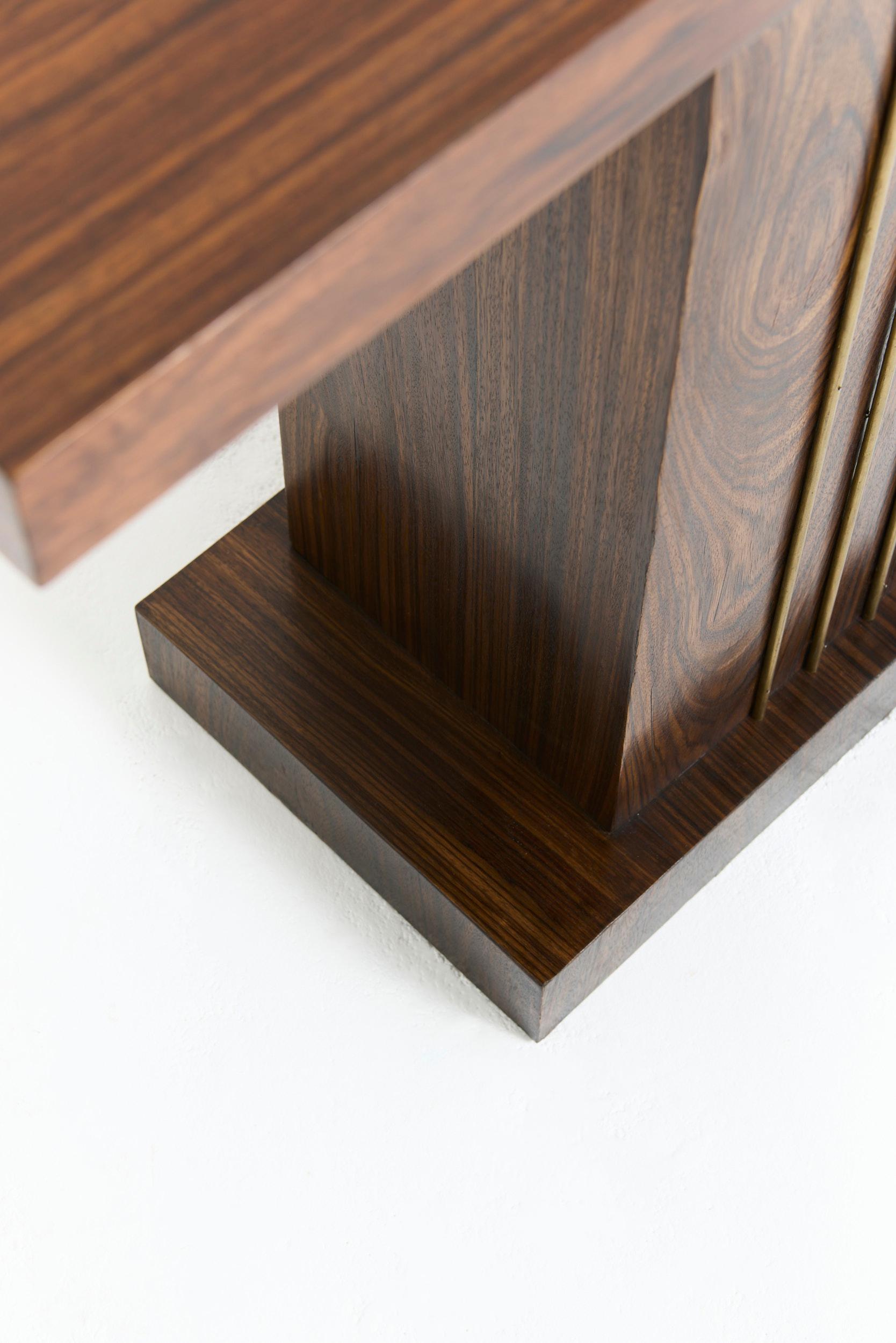 Near Pair of Art Deco Console Tables For Sale 11