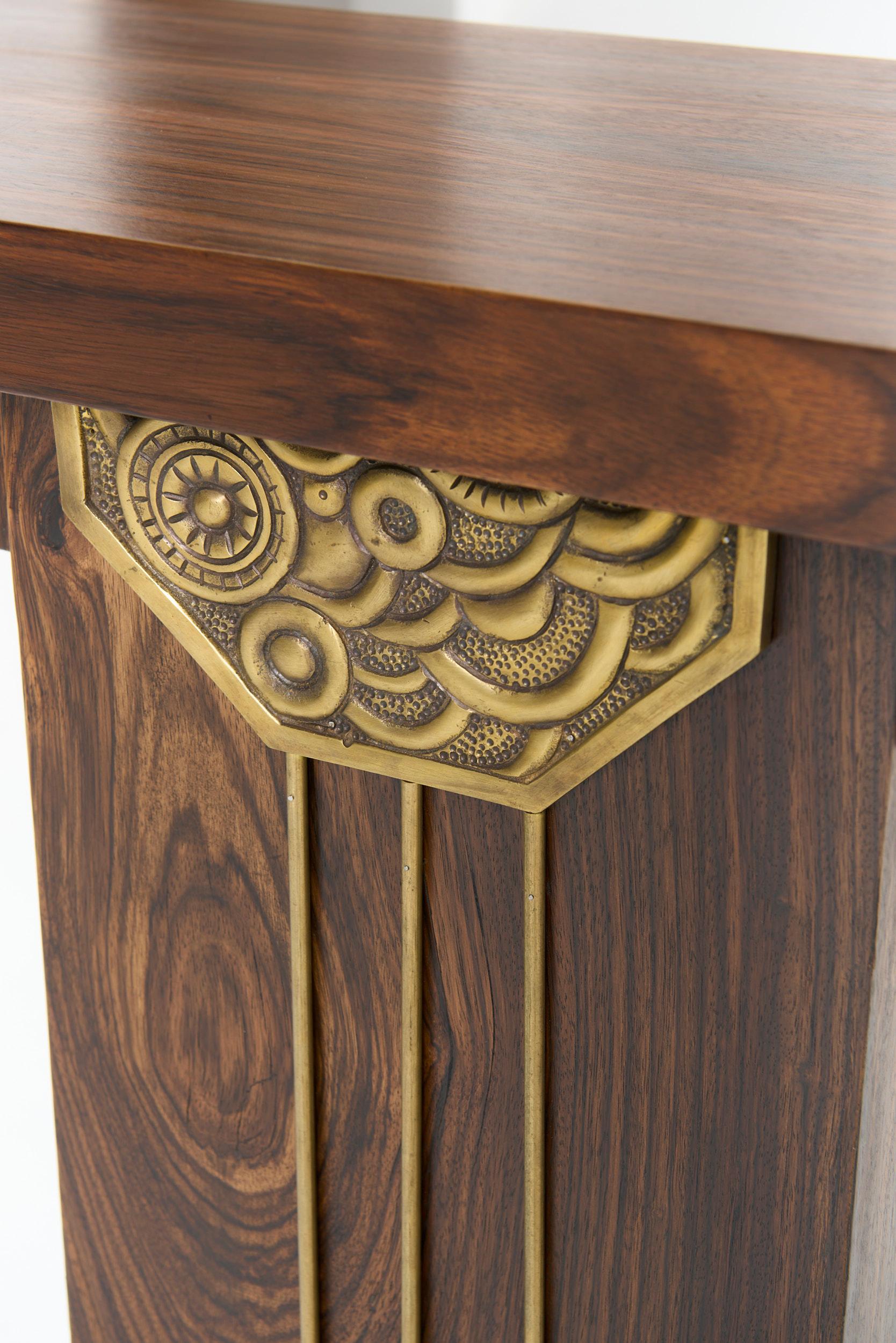 Near Pair of Art Deco Console Tables For Sale 12