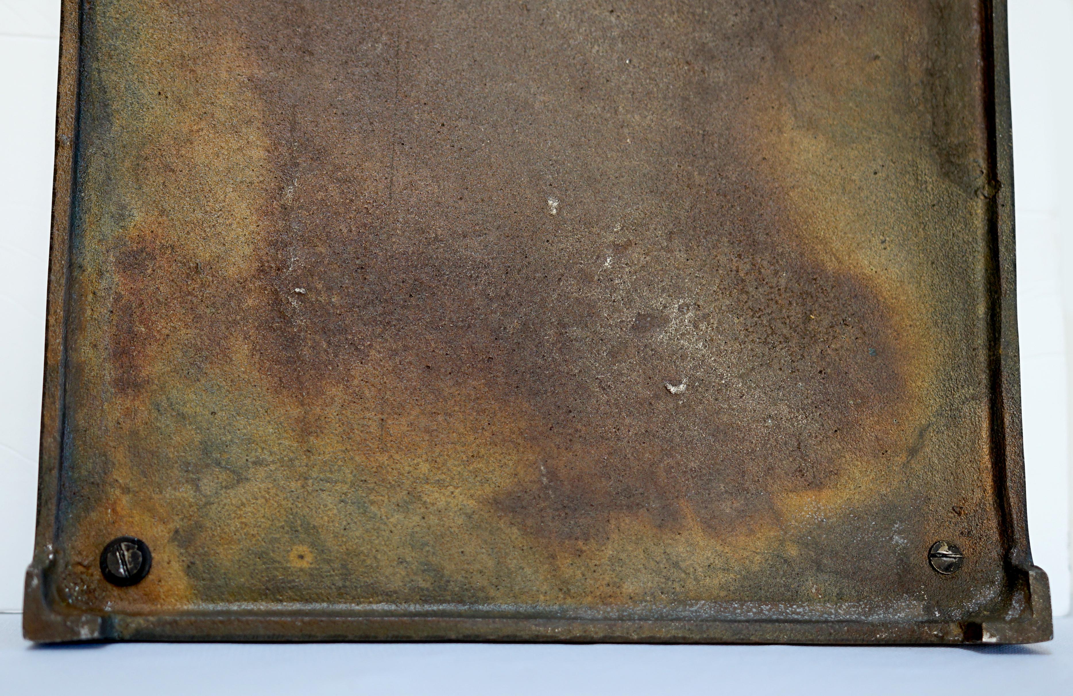 Set industrieller Serviertabletts aus Messing und Bronze im Angebot 6