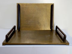 Set of Brass and Bronze Industrial Serving Trays
