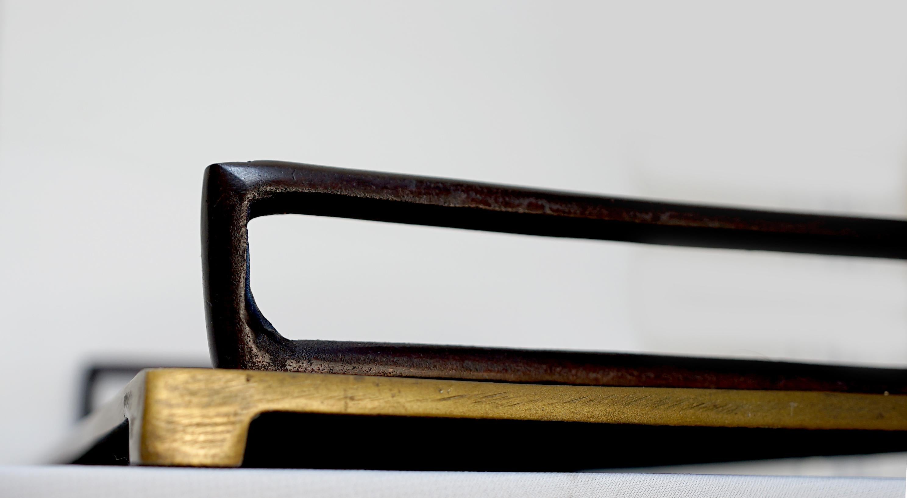 Set industrieller Serviertabletts aus Messing und Bronze im Angebot 1