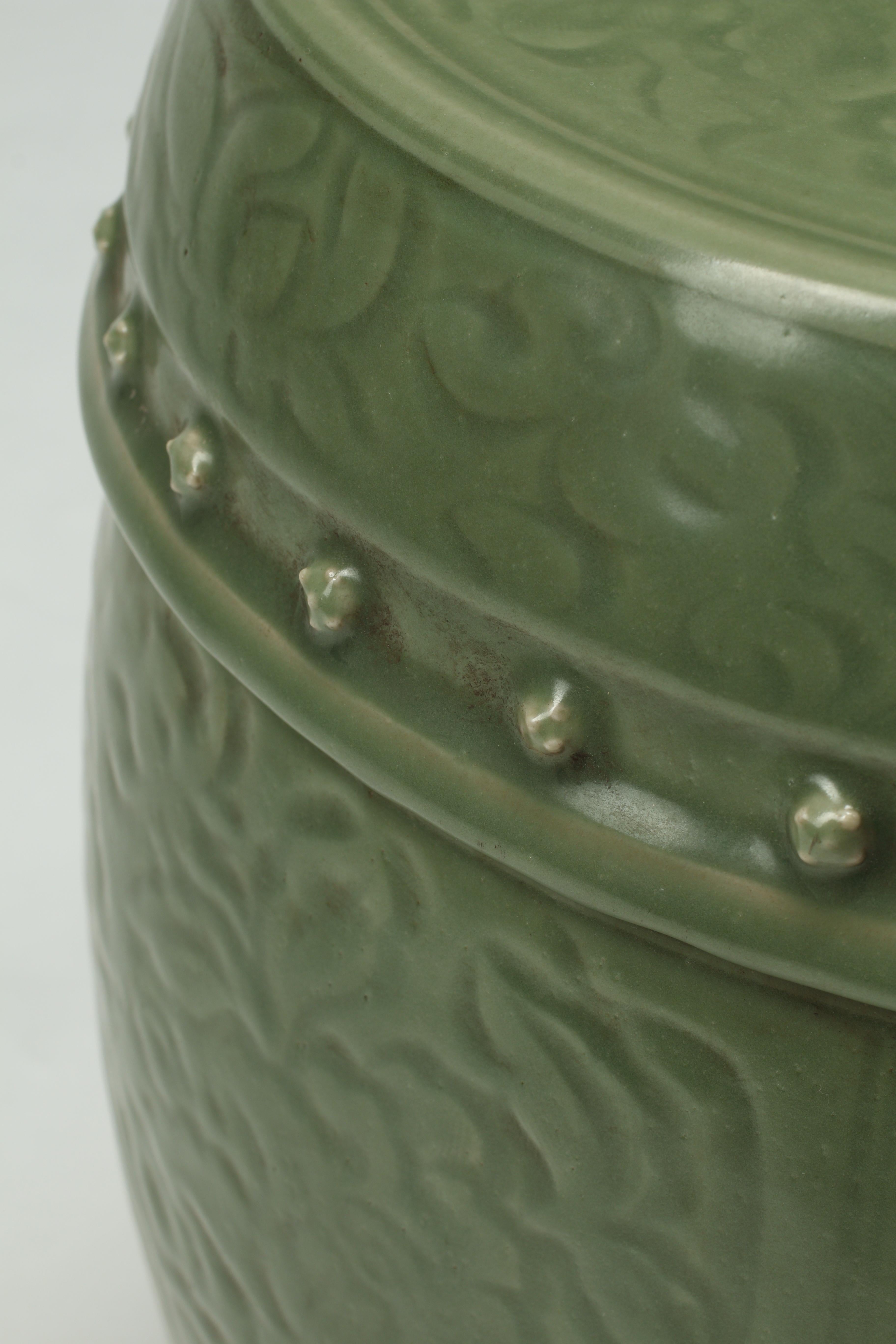 Cerca de Pareja de Asientos de Jardín Chinos de Celadón en venta 1