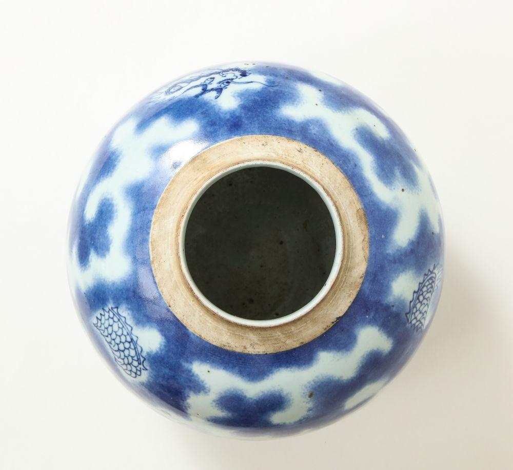 Paire de vases chinois en porcelaine bleue et blanche décorés de dragons en vente 7