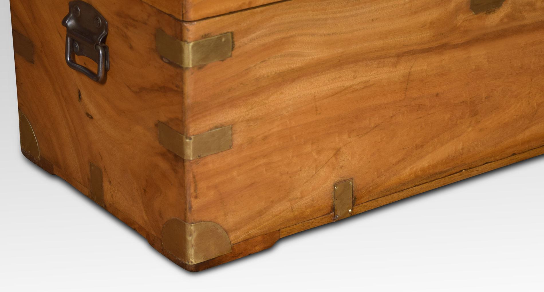 Wood Near Pair of Chinese Export Brass-Bound Camphorwood Chests