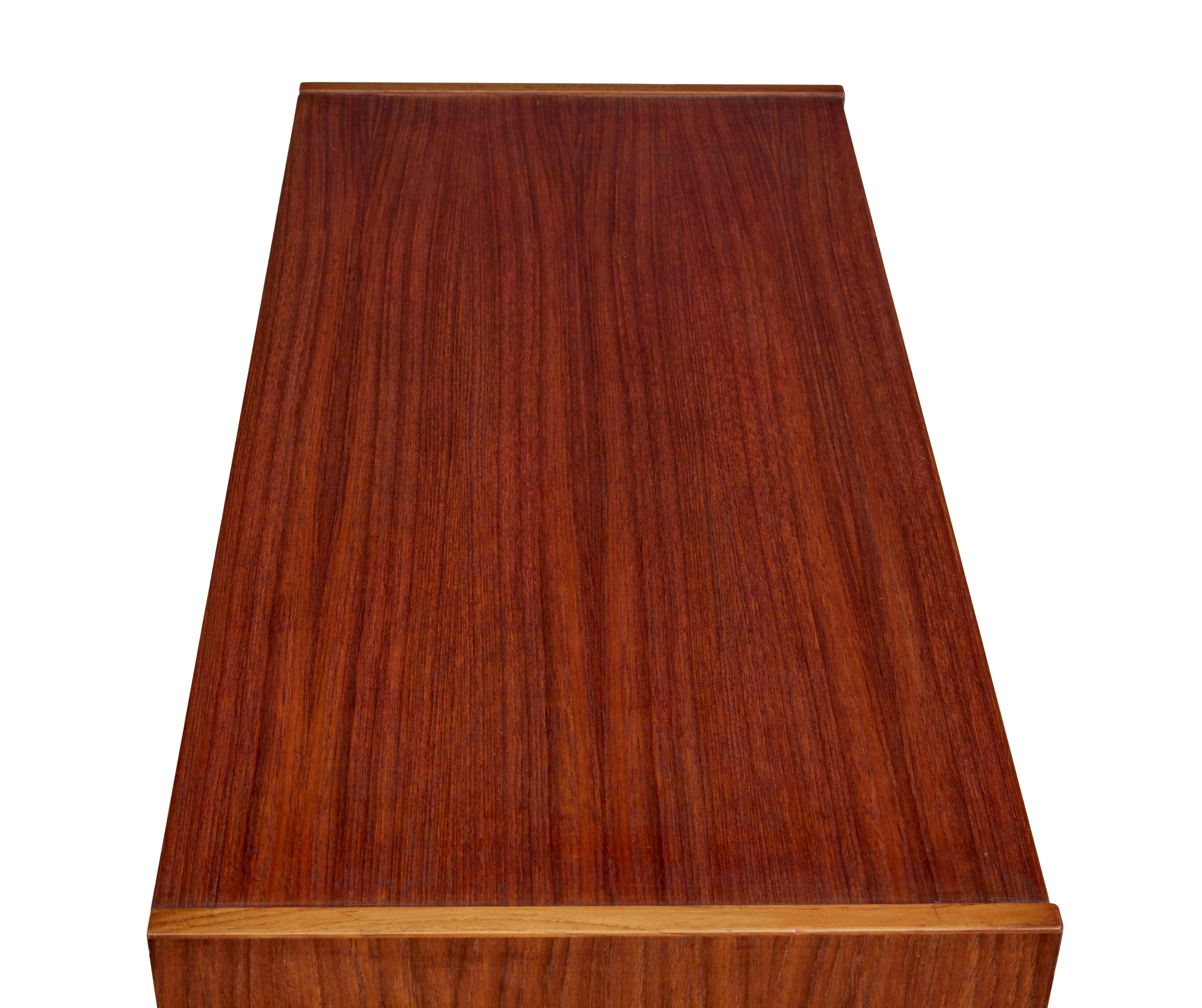 Mid-Century Modern Near pair of Danish 1970s teak chest of drawers For Sale