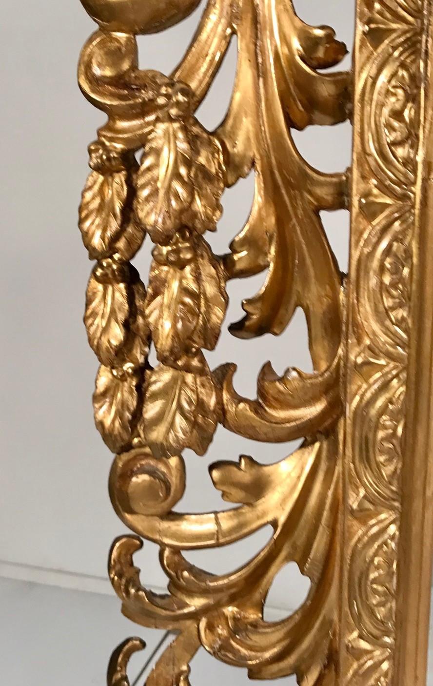 19th Century Near Pair of  Florentine Baroque Giltwood Mirrors  For Sale
