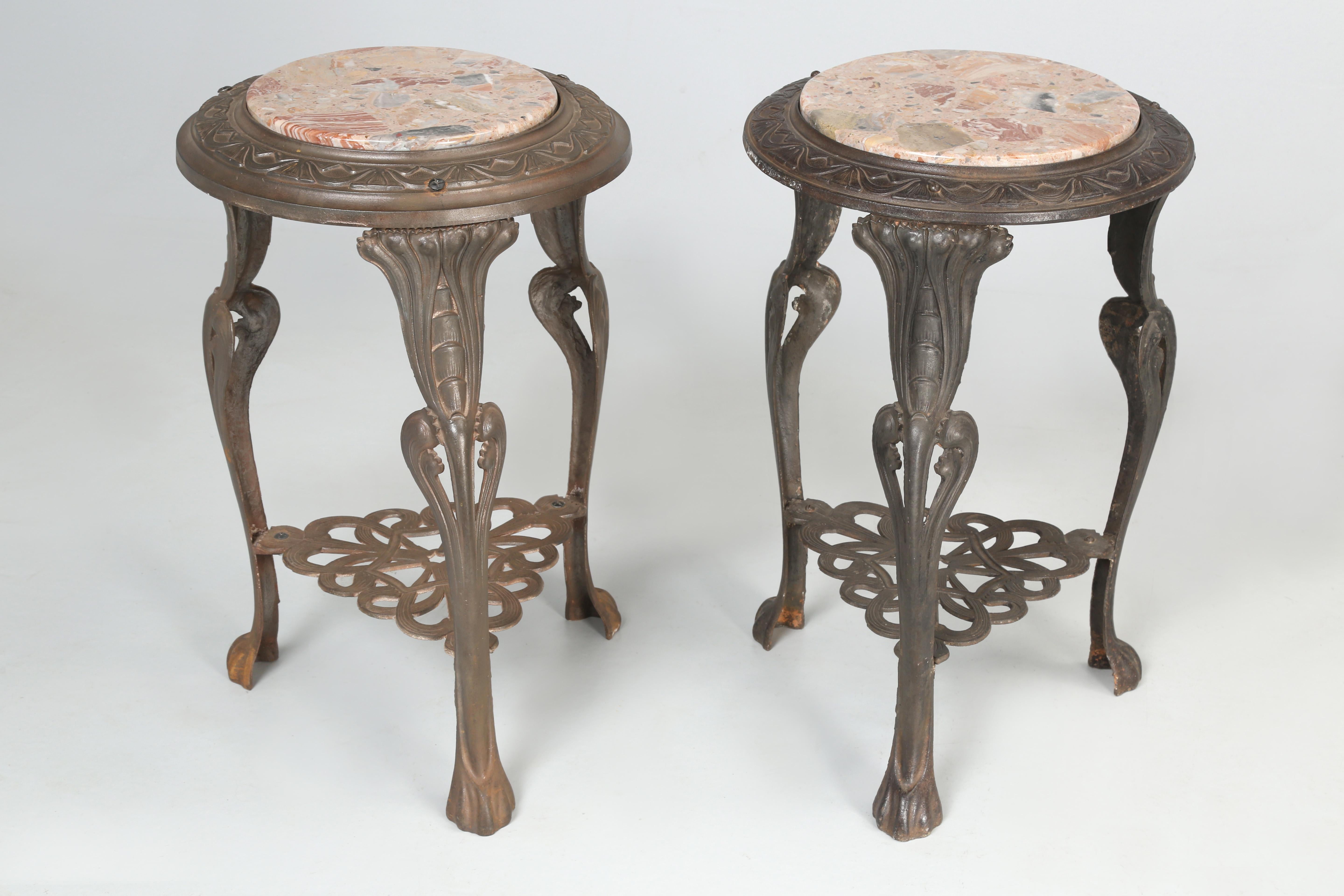 Guéridon is defined as a small table supported by one or more columns and often with a circular top in stone. The gueridon or pedestal table originated in France towards the mid-17th century. Often, they were used to hold a vase or candlestick,