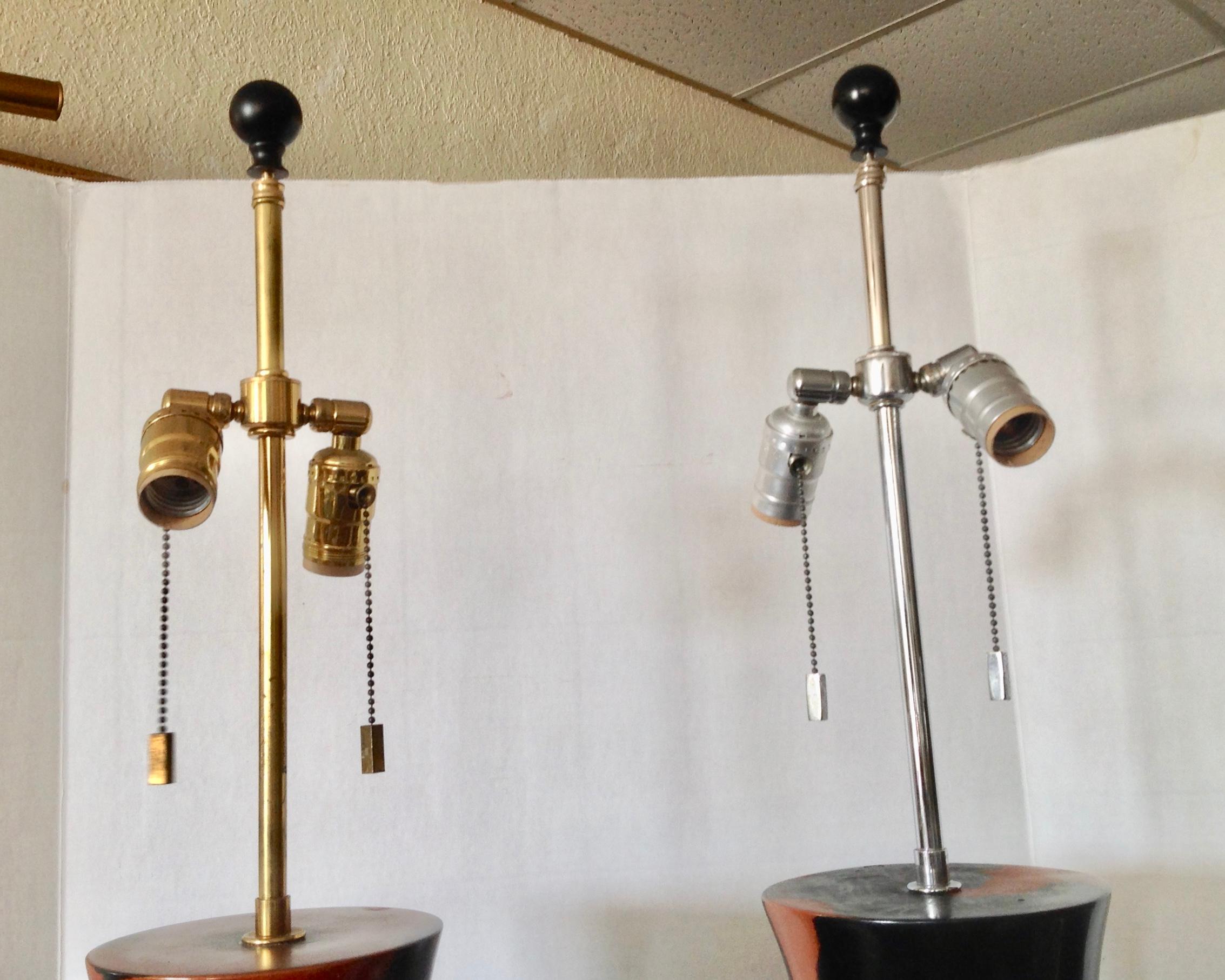 Near Pair of Karl Springer Lamps In Good Condition In West Palm Beach, FL