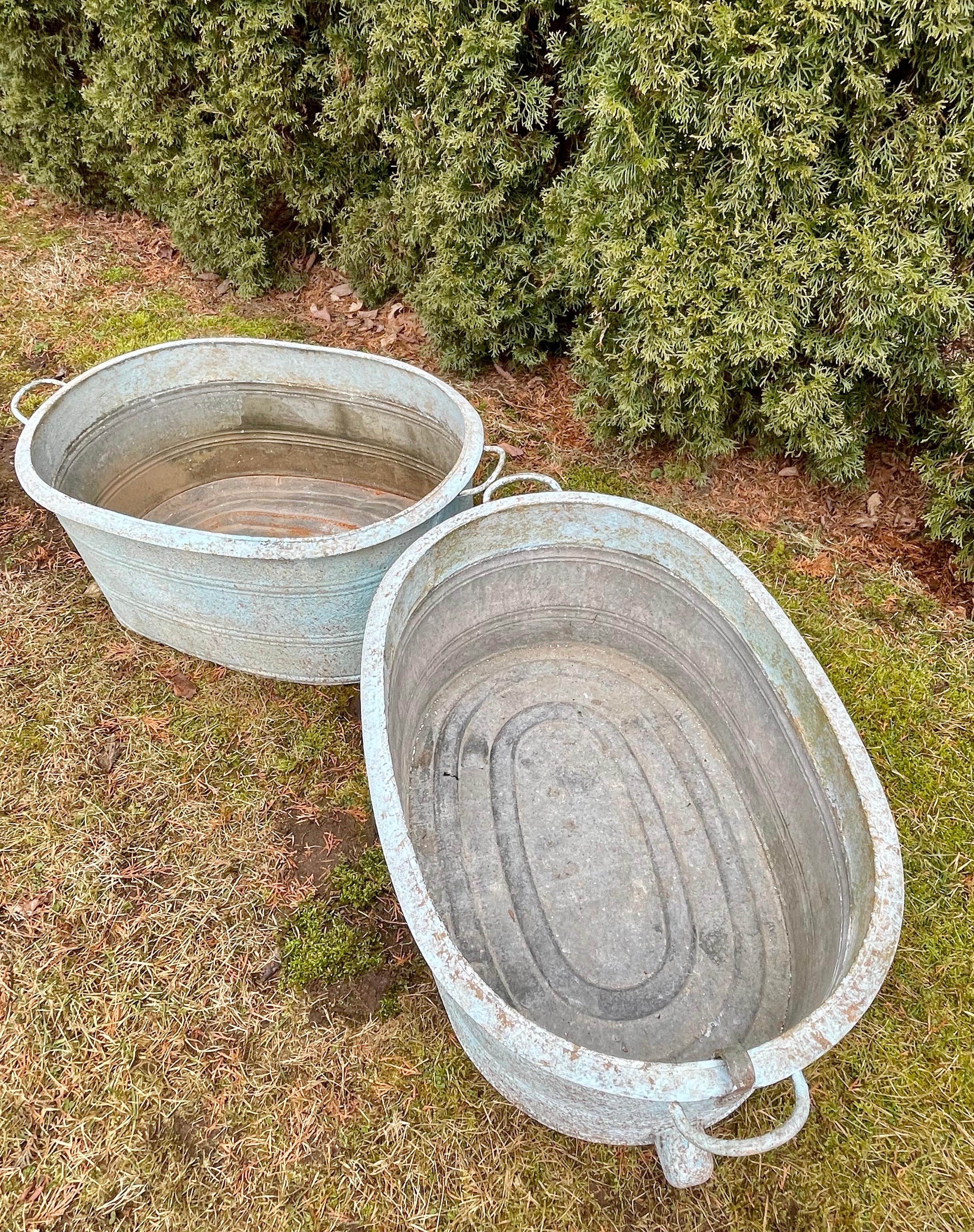 large galvanized tub