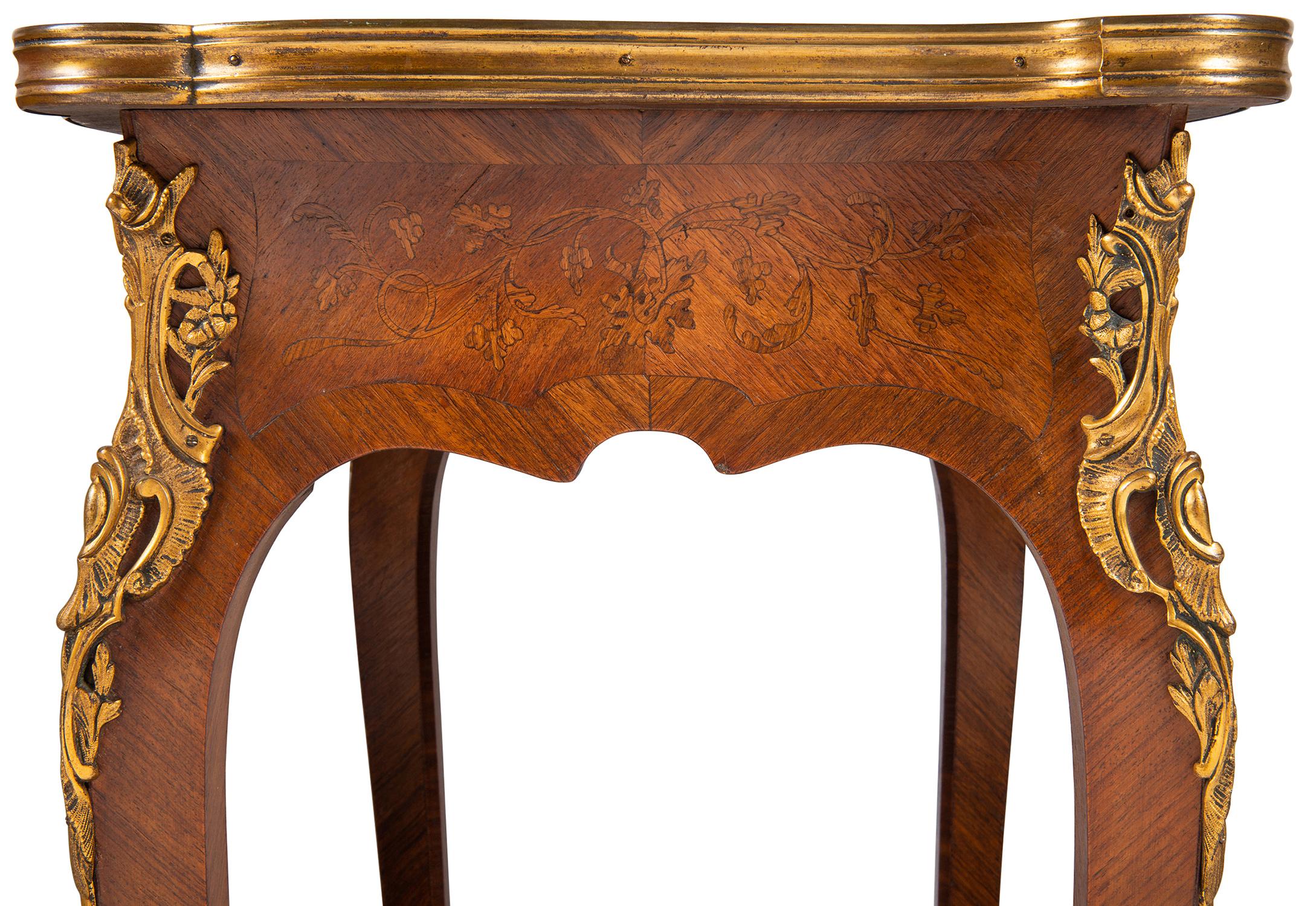 Near Pair of Linke Influenced Louis XVI Style Side Tables, Late 19th Century 6