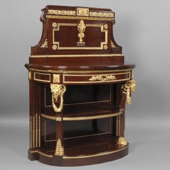 Near Pair of Mahogany Consoles Dessertes by Maison Grohé, French, circa 1860