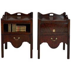 Near Pair of Mid-18th Century Chippendale Period Bedside Commodes