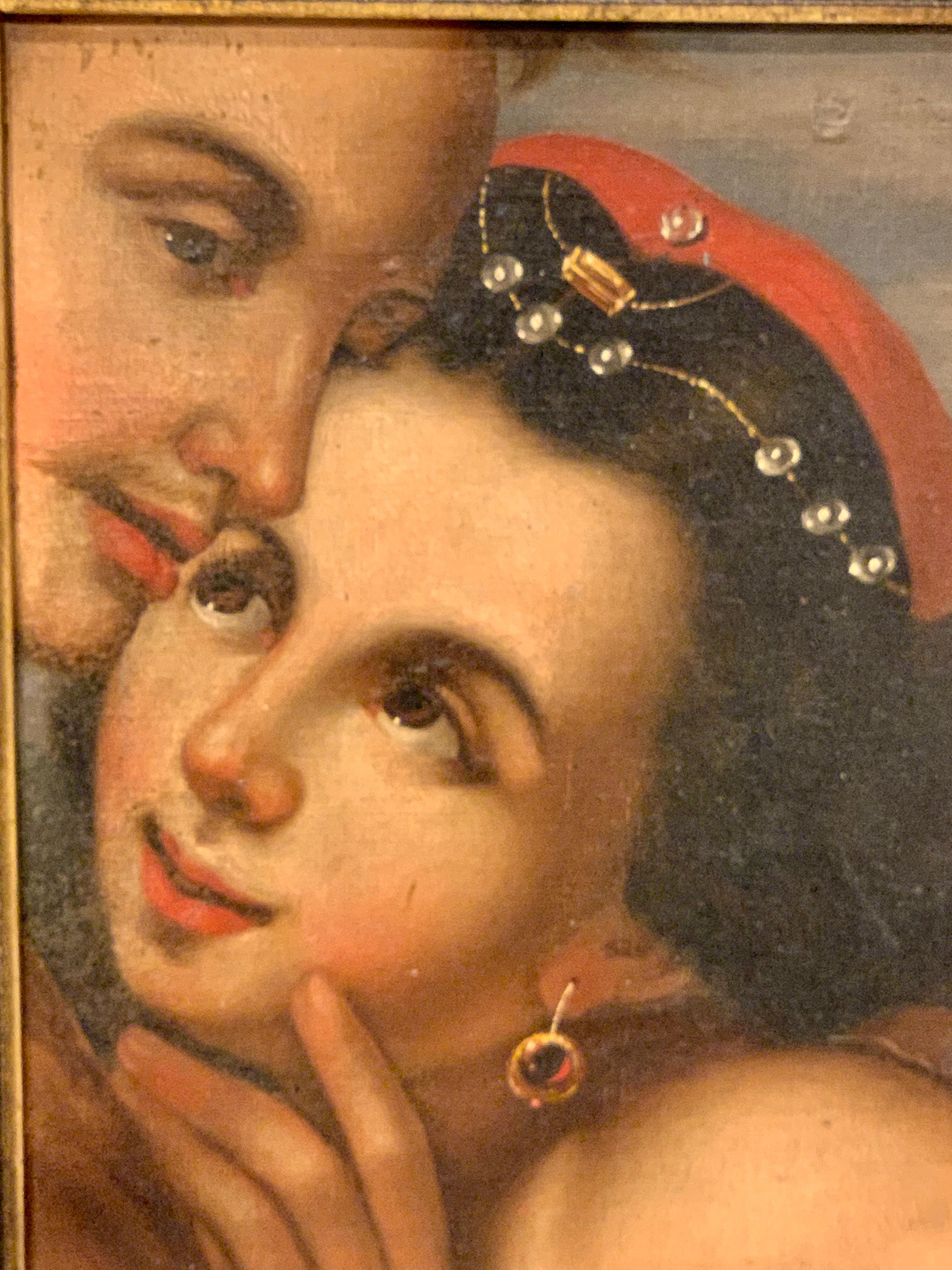 Near Pair of Old Master Romantic Portraits For Sale 3