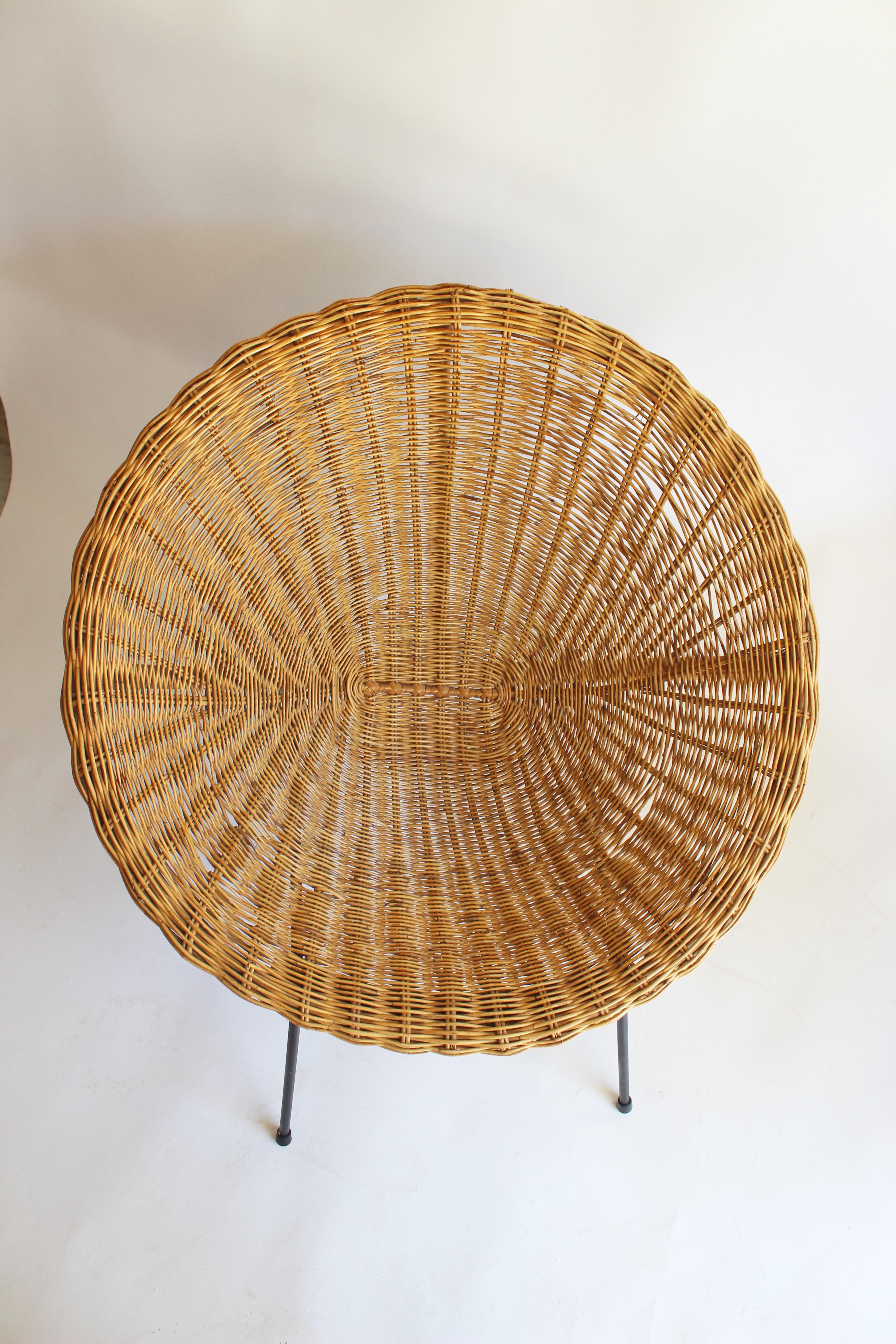 Near Pair of Rattan Lounge Chairs in the Style of Franco Albini 7