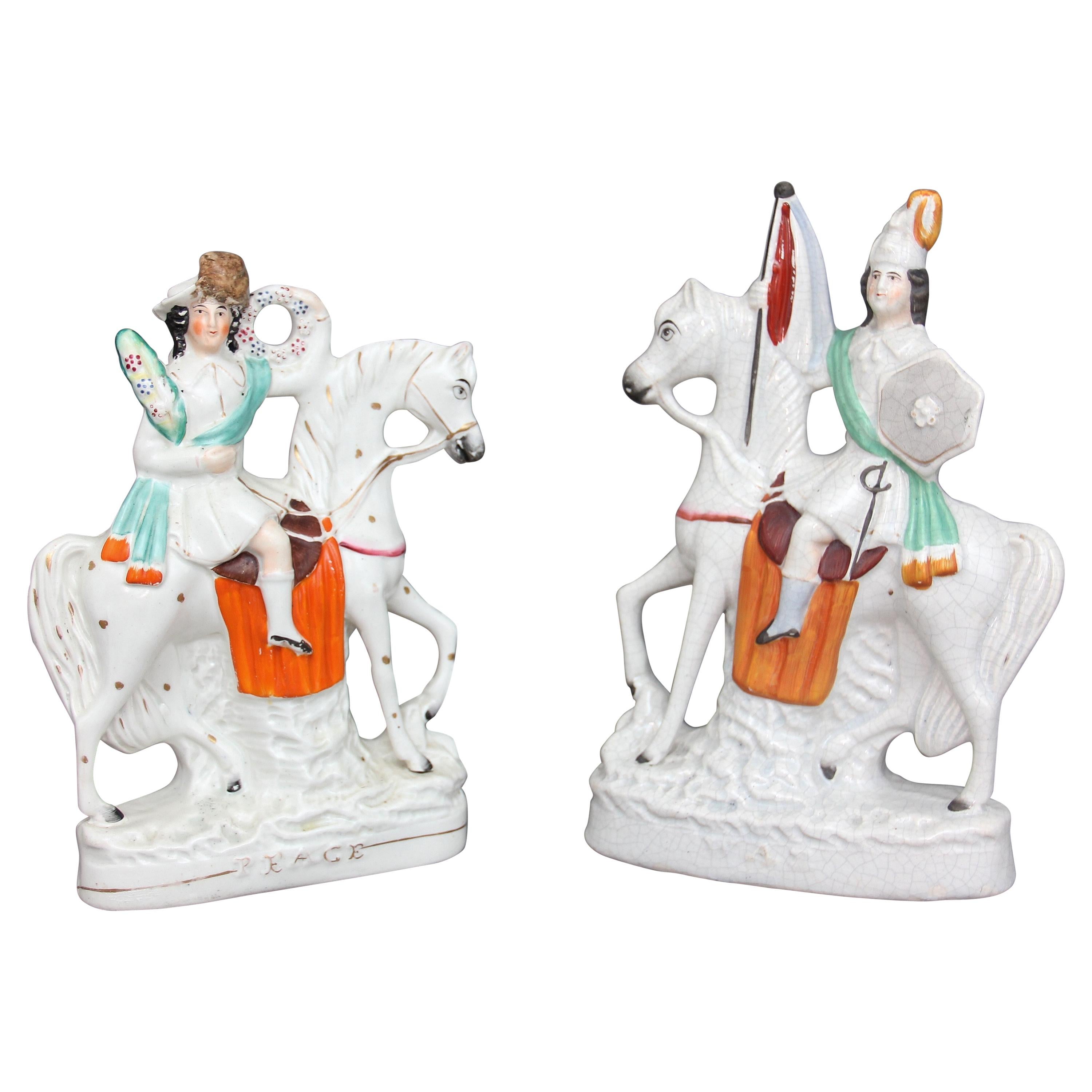 Near Pair of Staffordshire Figures