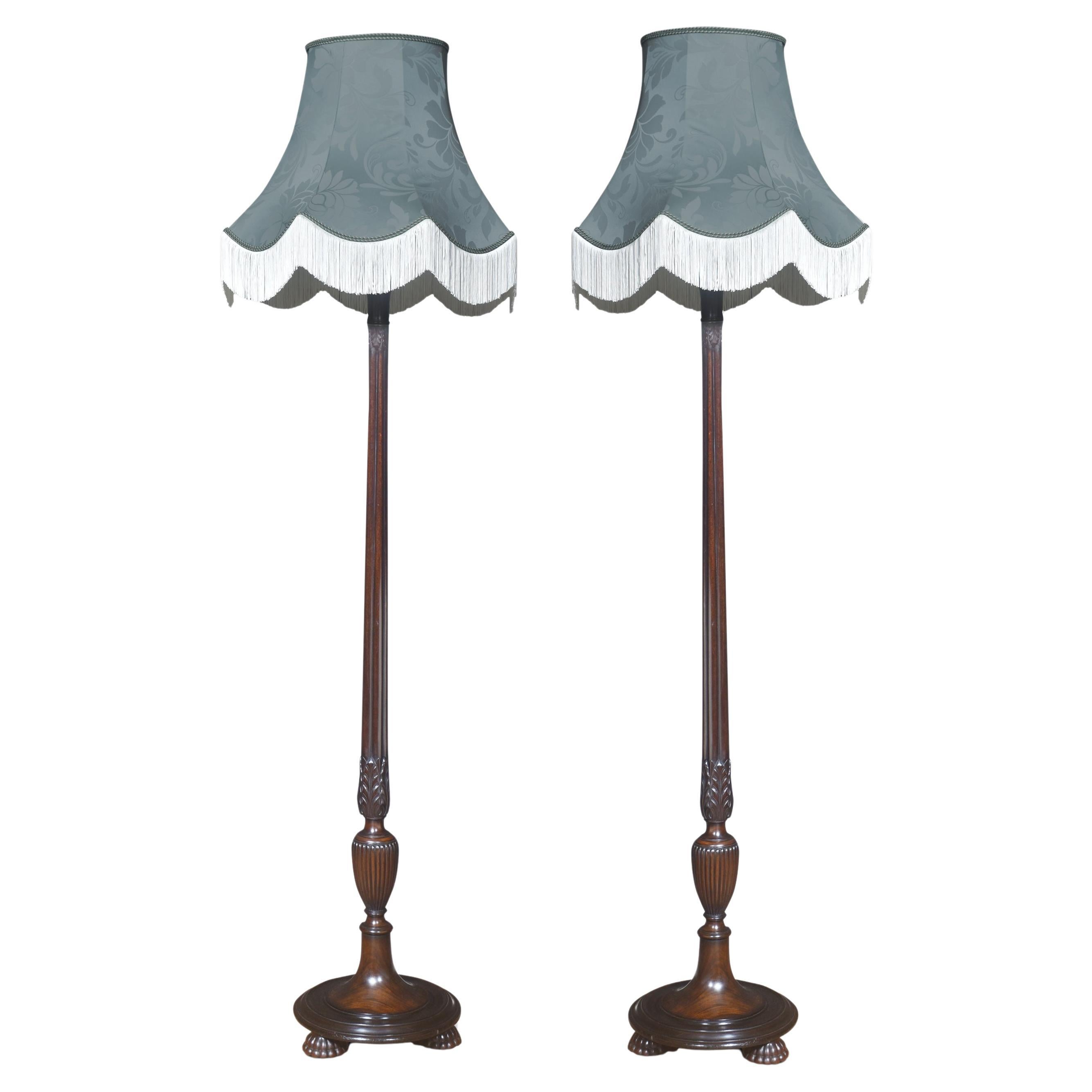 Near pair of standard lamps For Sale