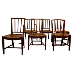 Antique Near Set of 6 Georgian Style Country Chairs