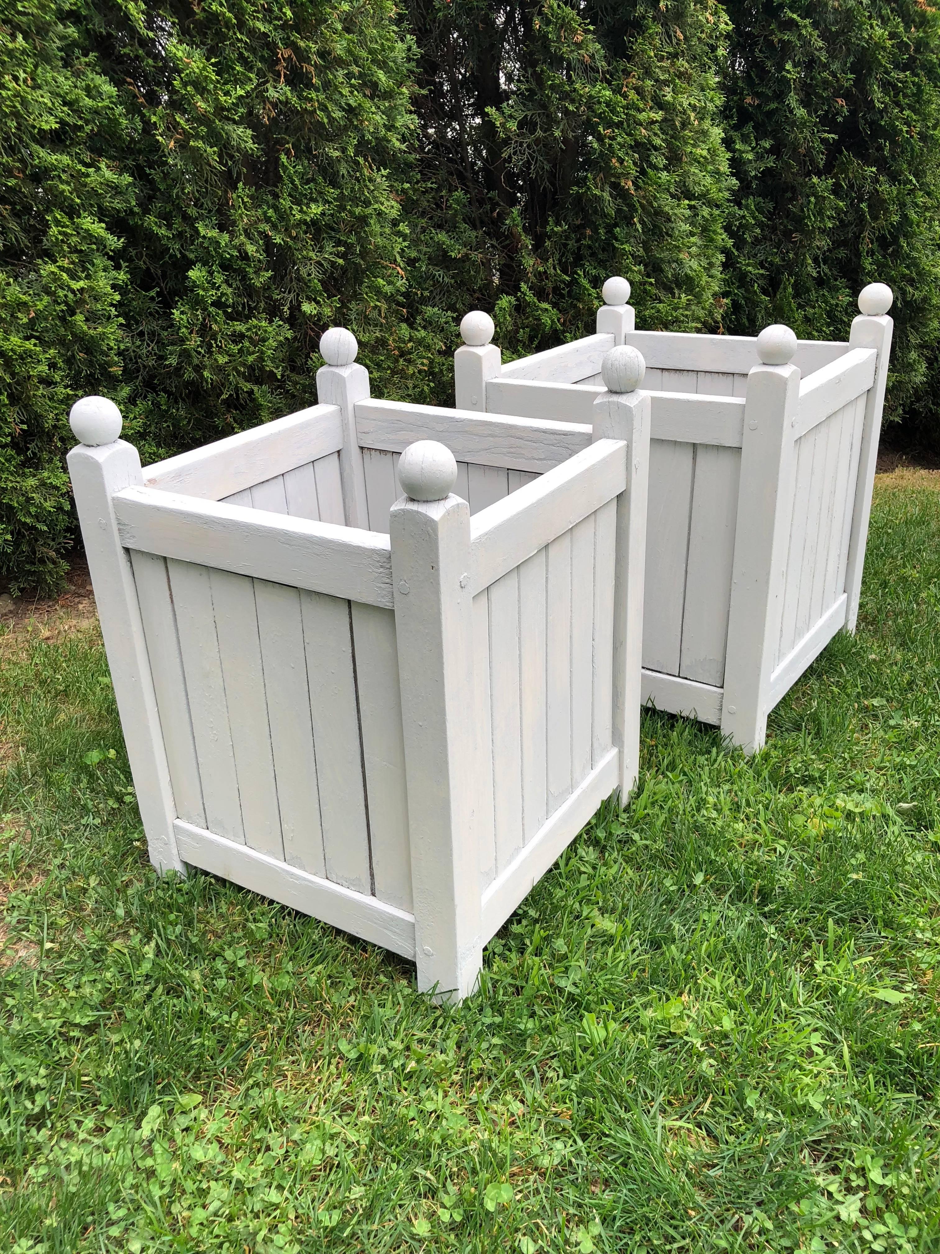 Near Set of Four French Painted Hardwood Versailles Planters 3