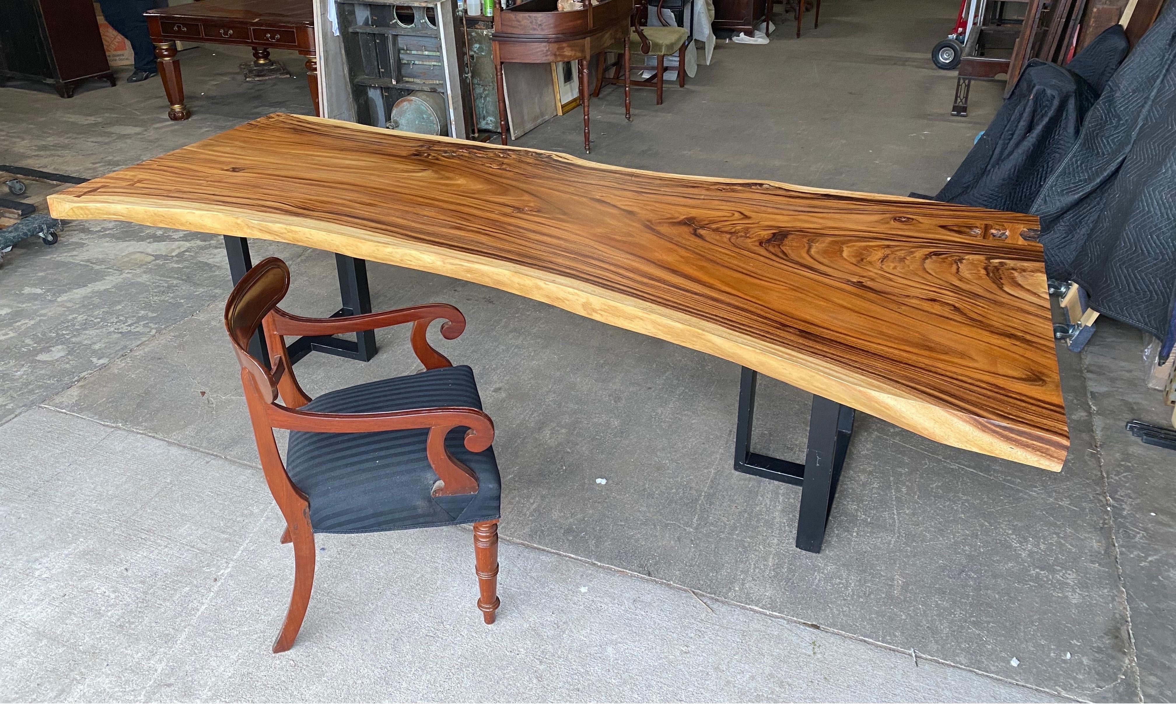 Unknown Live Edge Walnut Table or Desk For Sale