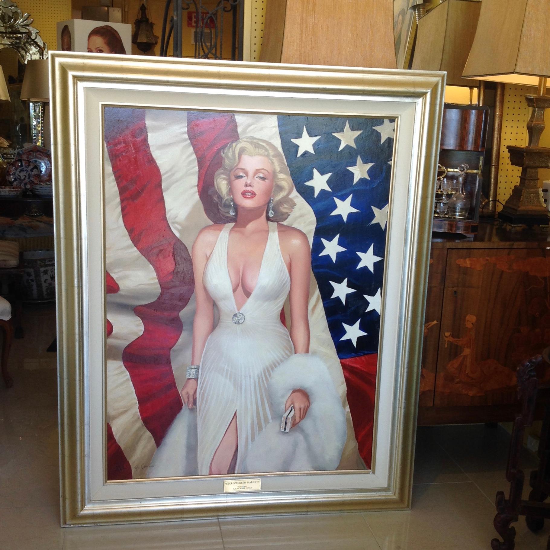 Life-like rendering of the iconic star by the acclaimed artist.
Ralph Cowan met Ms Monroe on 2 occasions on Fire Island and painted
his dramatic rendition from sketches he made of the actress.
Ralph Cowan was the premier portrait artist of the