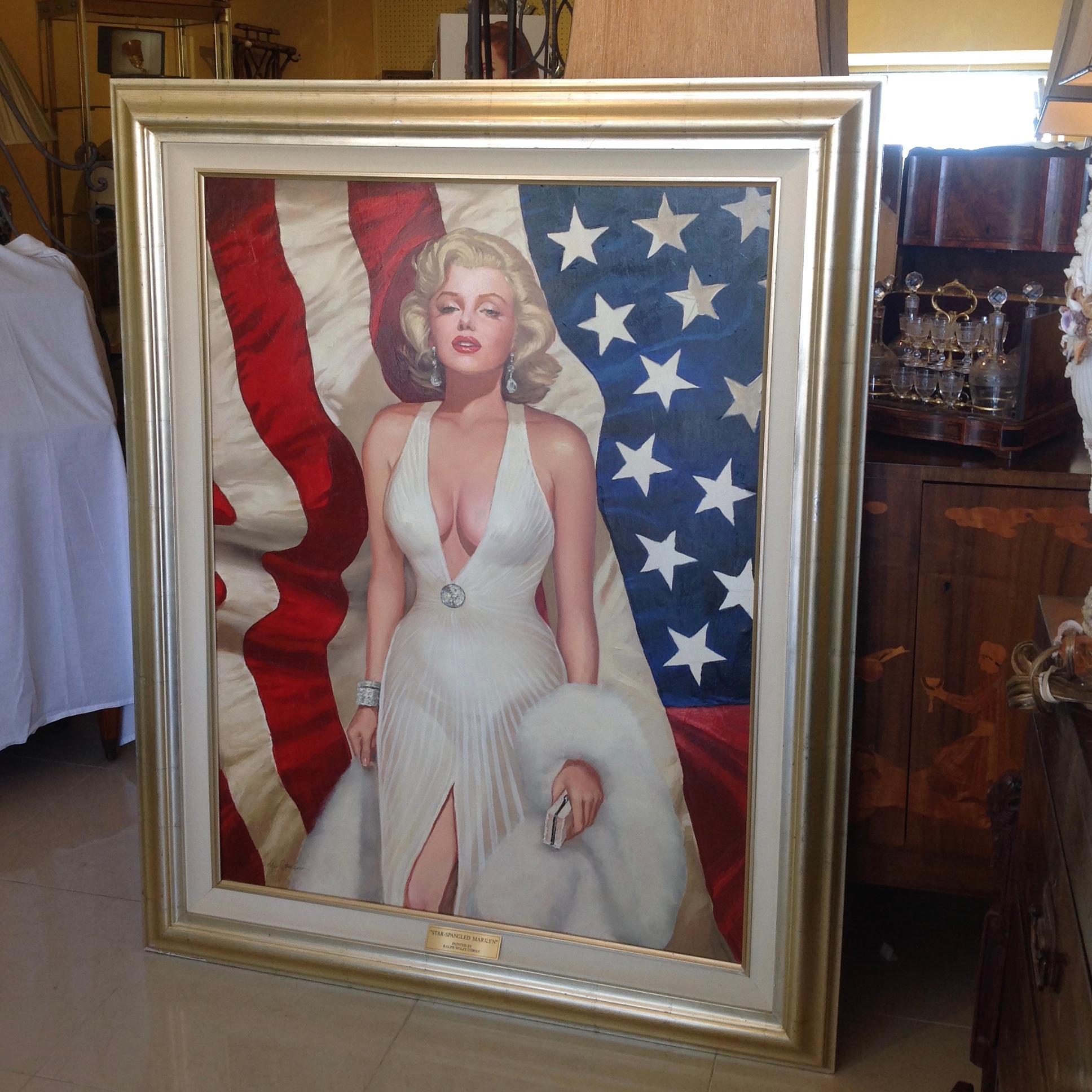 Frühes lebensgroßes Ölgemälde von Marilyn Monroe von Ralph Wolfe Cowan im Zustand „Gut“ im Angebot in West Palm Beach, FL
