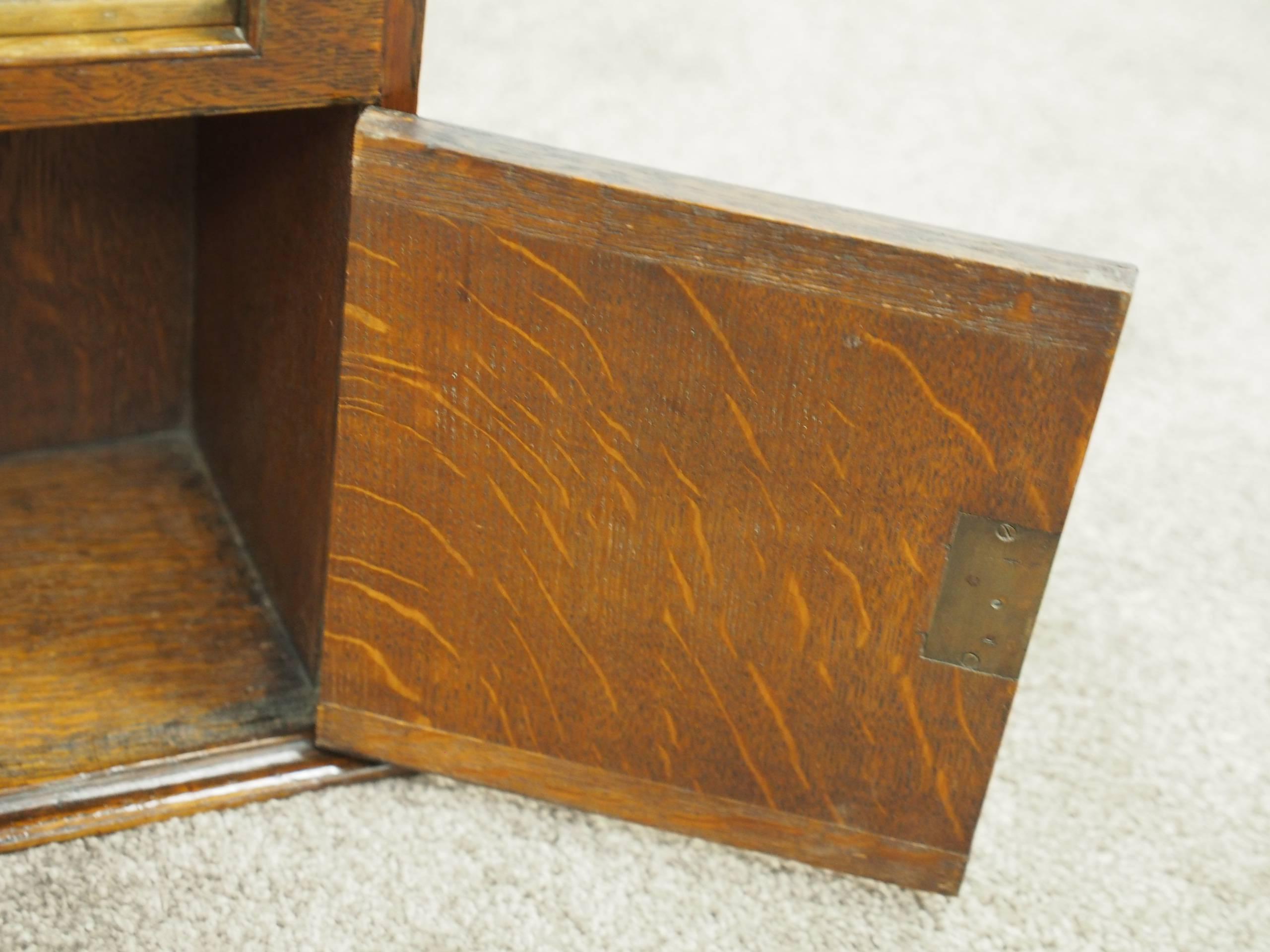 Neat Oak and Brass Victorian Letter Box, circa 1880 1