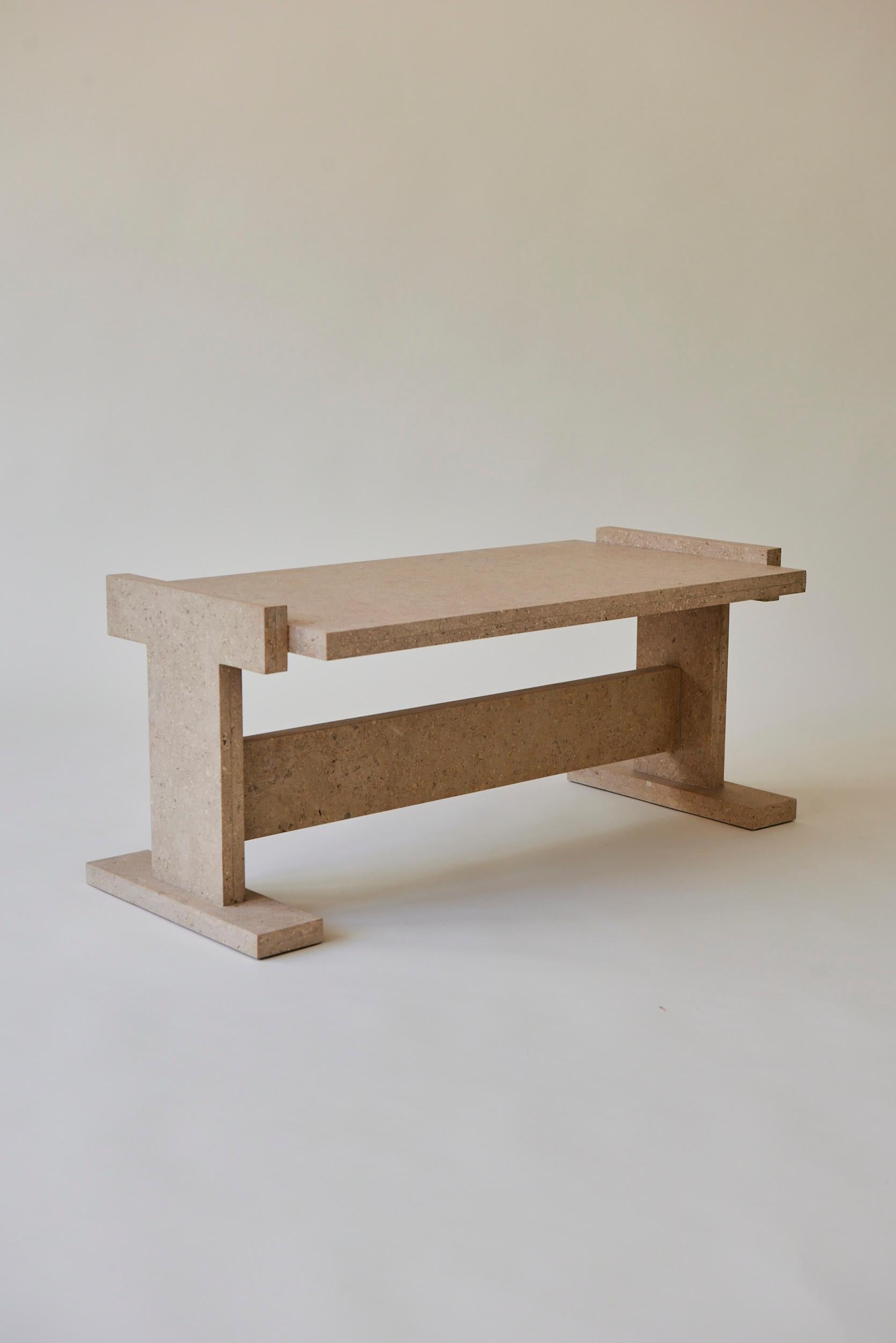 Limestone Neave Coffee Table by Nish Studio
Dimensions: W 41.8 x D87.4 x H 34.6 cm.
Materials: Limestone

N I S H is a Cape Town based Fashion and Furniture design studio. N I S H creates contemporary, elegant and progressive designs that salute the