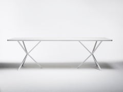 Neb Contemporary Dining Table with Laminate Top and Metal Legs by Per Soderberg