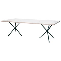 Neb Contemporary Dining Table with Laminate Top and Metal Legs by Per Soderberg