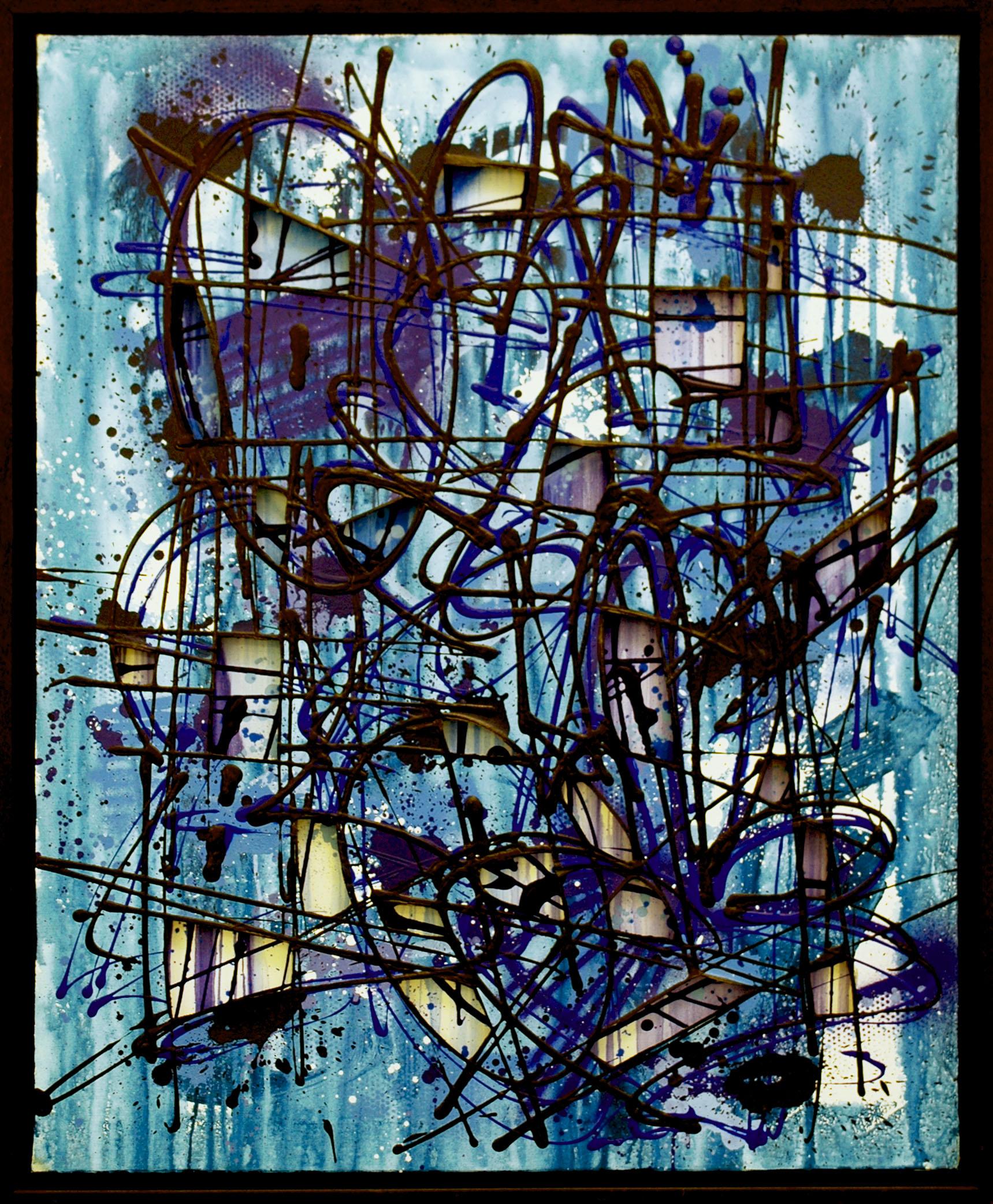 NEBAY Abstract Painting - Deep Blue
